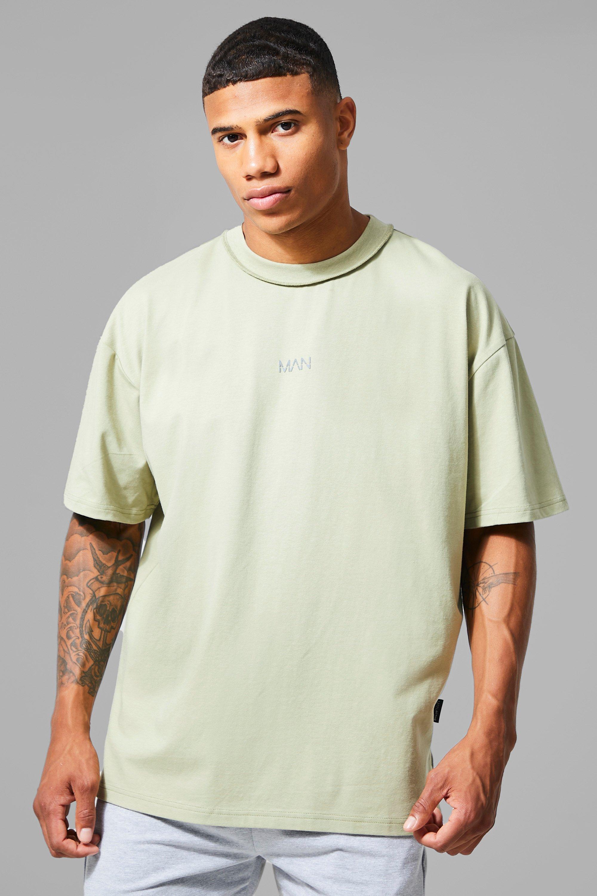 boohooMAN Mens Oversized Crew Neck T-Shirt - White