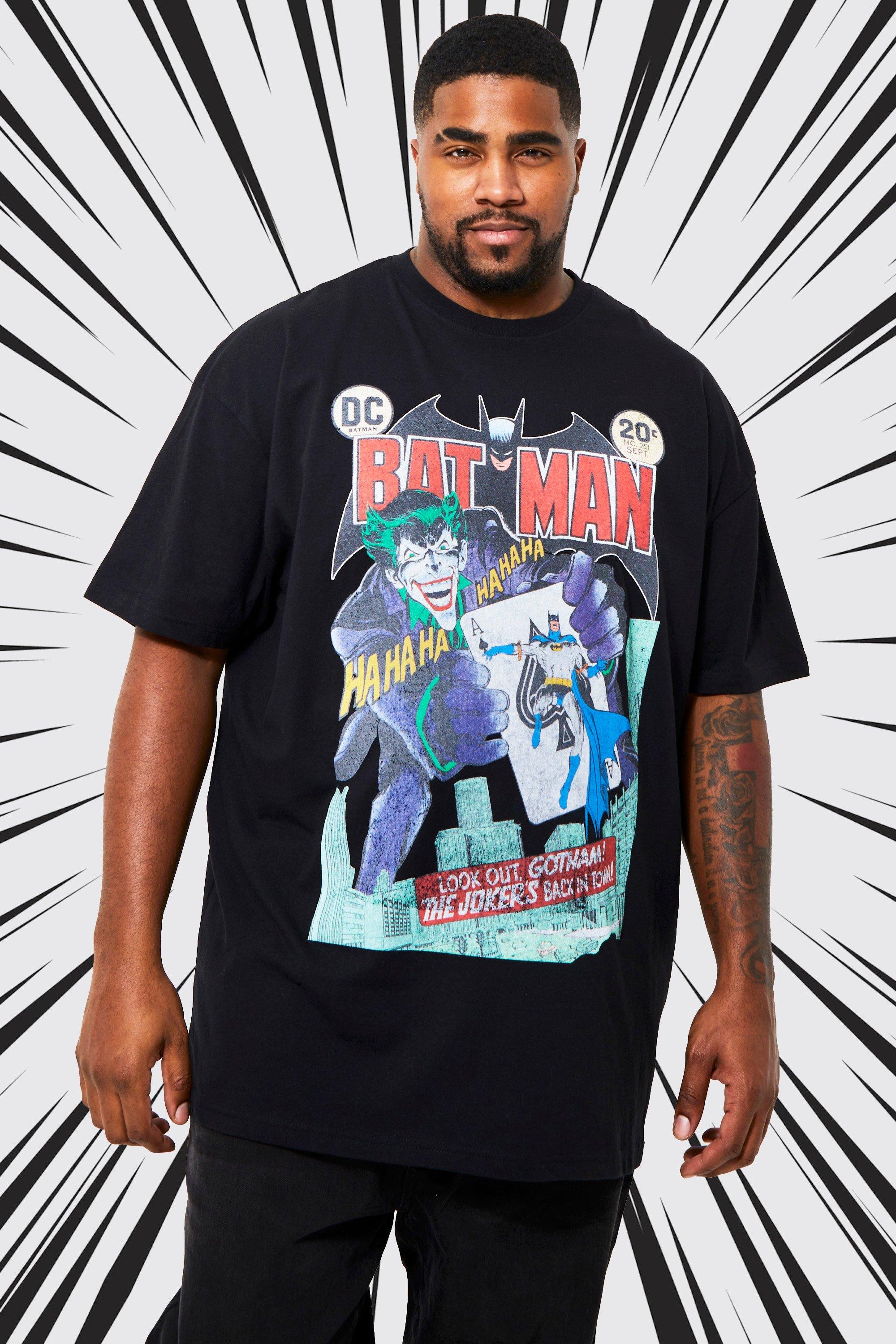 Grande taille - T-shirt à imprimé Batman | boohooMAN FR