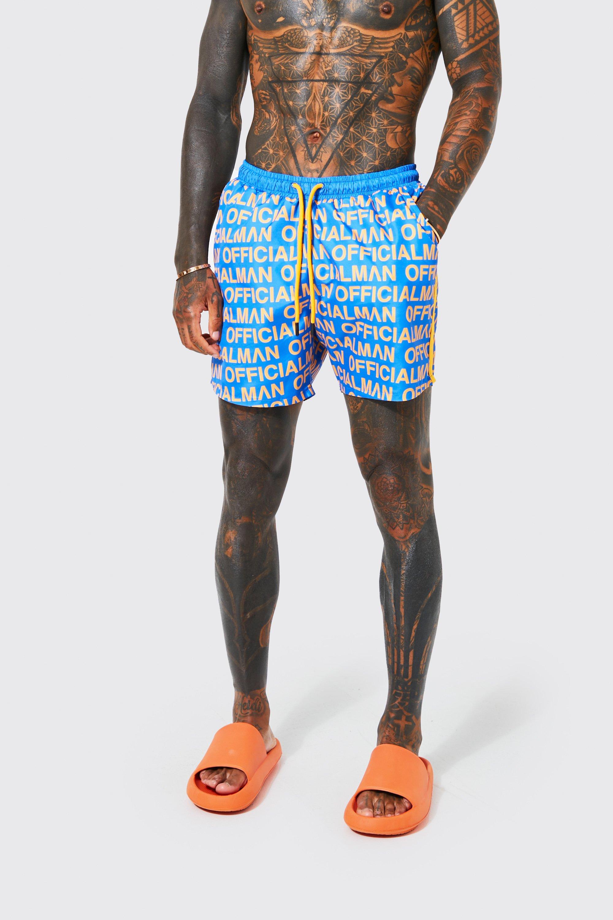 Mid Length Official Side Tape Swim Shorts