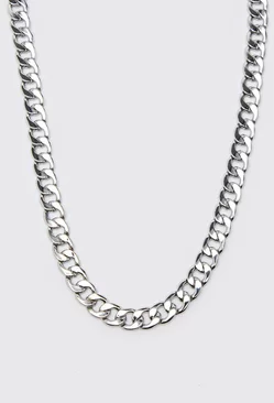 Chunky Cuban Chain Necklace Silver