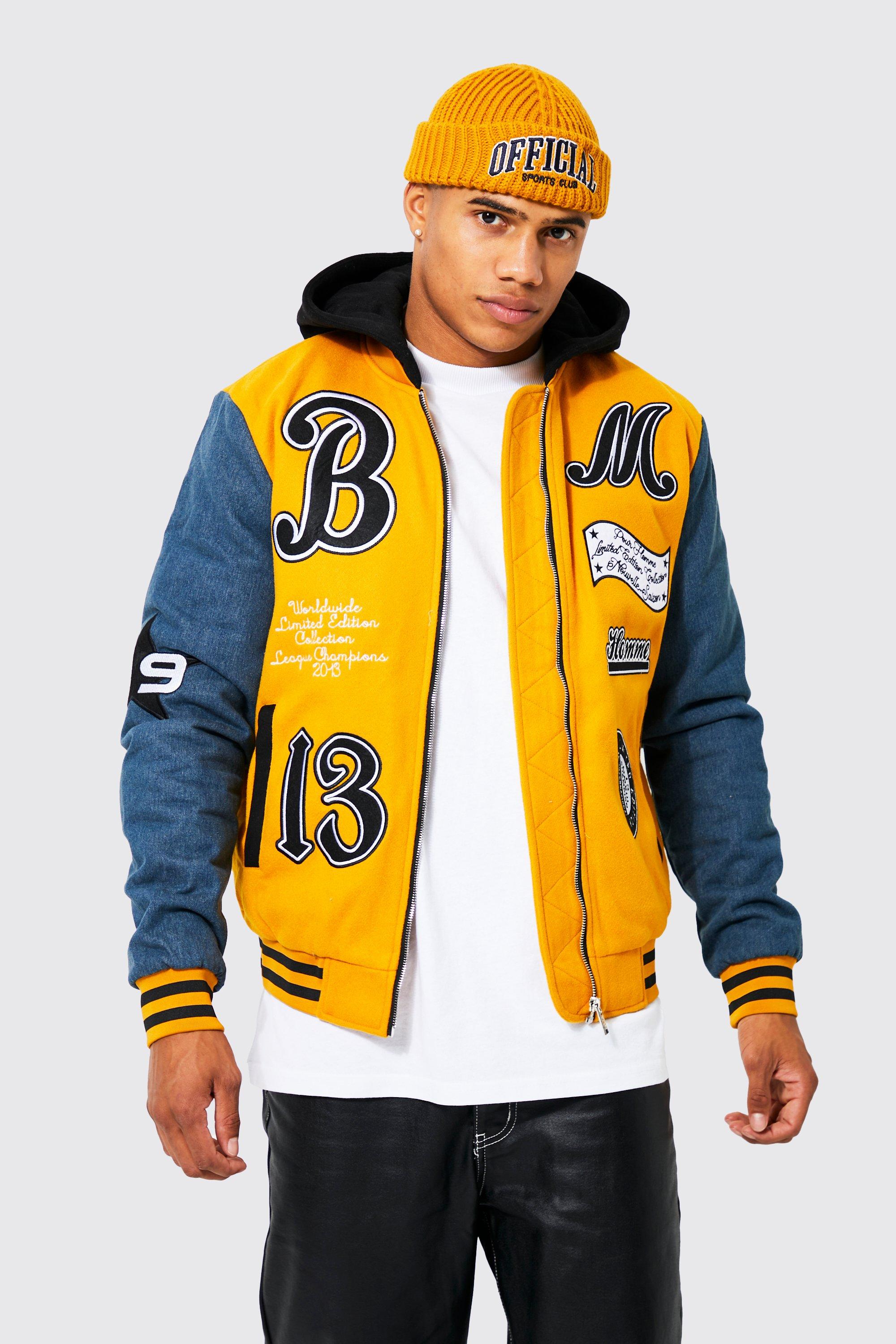 Bm Varsity Jacket | boohooMAN USA