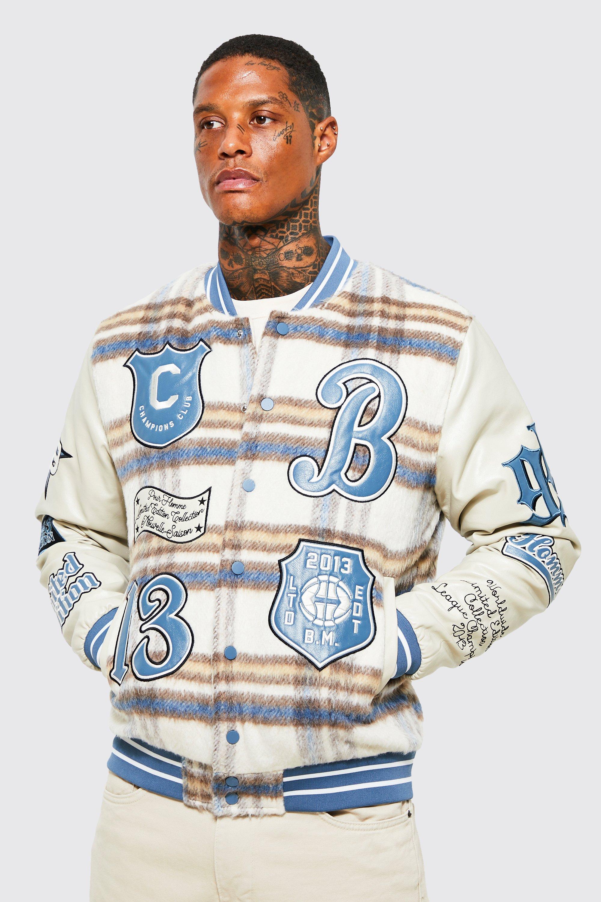 Bm Varsity Jacket | boohooMAN USA