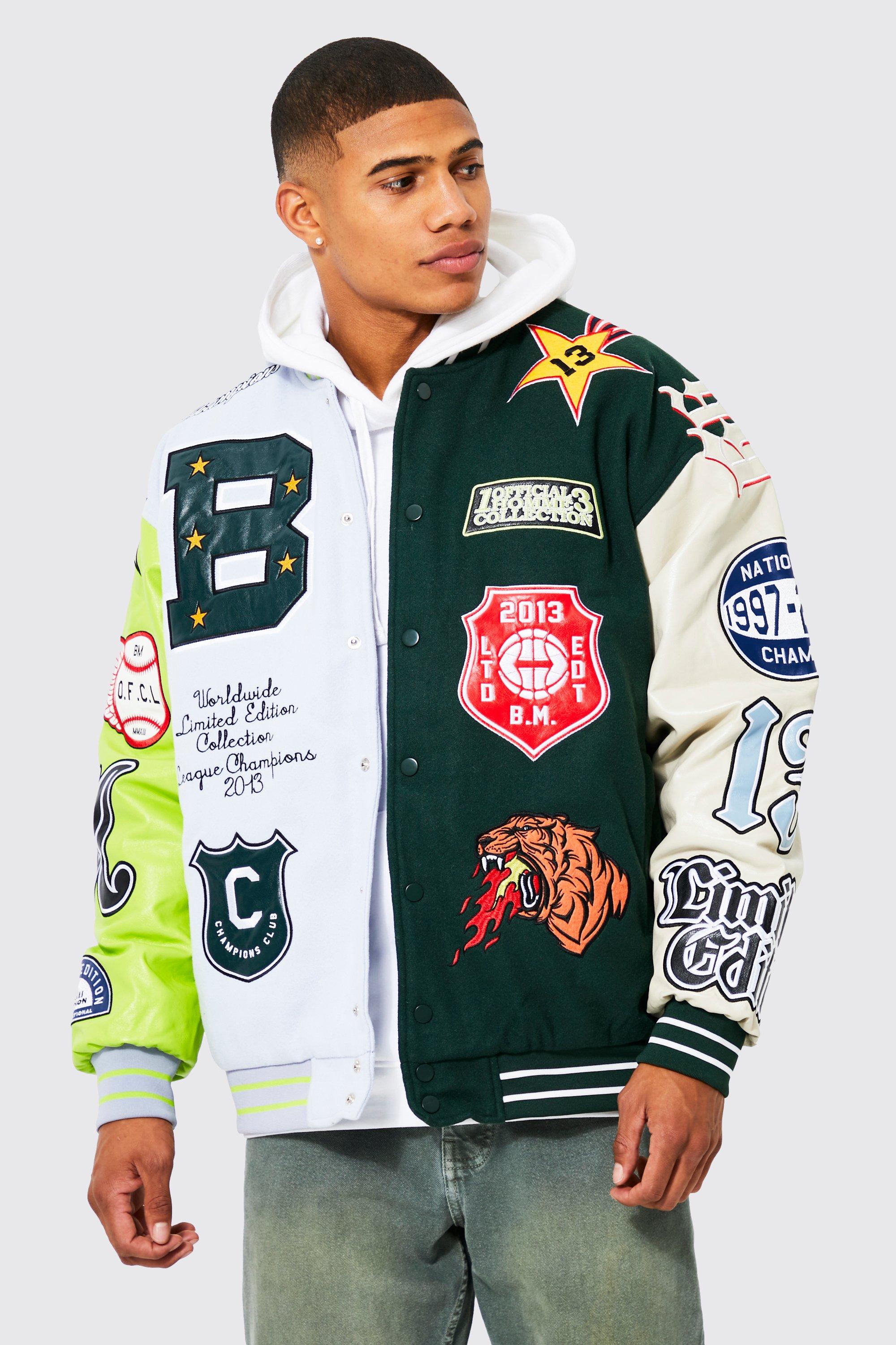 Bm Varsity Jacket | boohooMAN USA