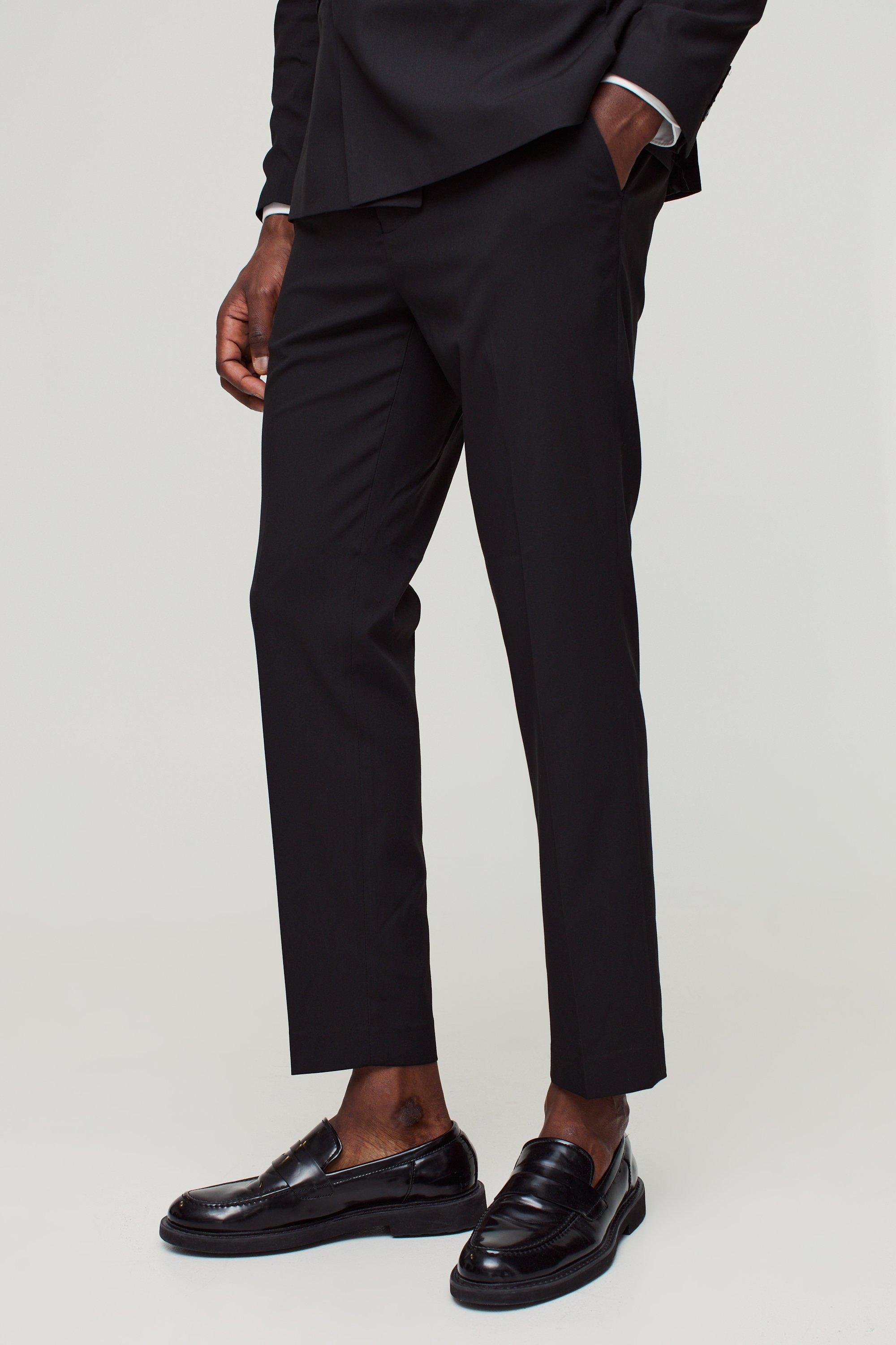 Slim cropped hot sale trousers mens