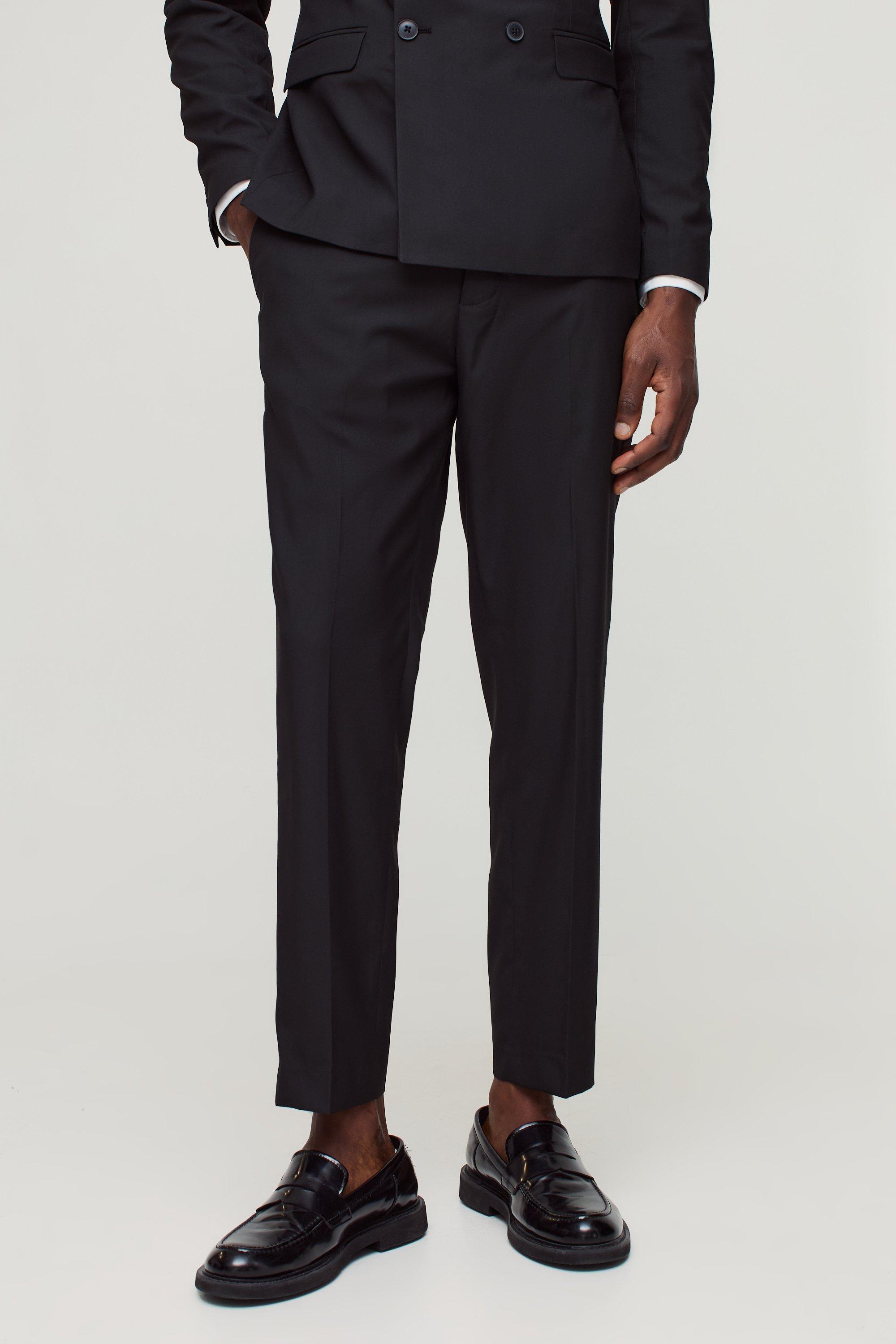 Men's Black Suit Pants | boohooMAN USA