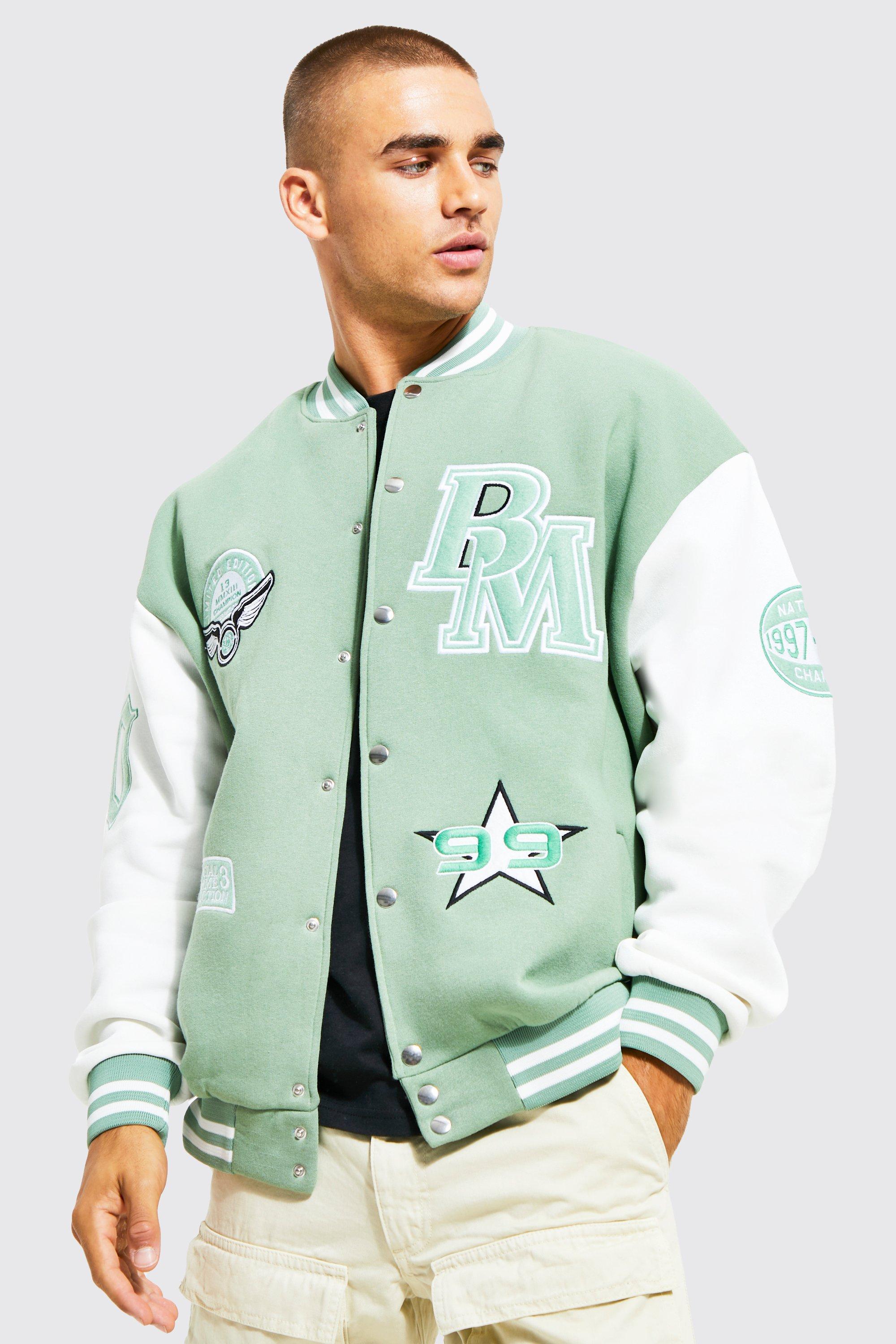 THINK GREEN VARSITY JACKET