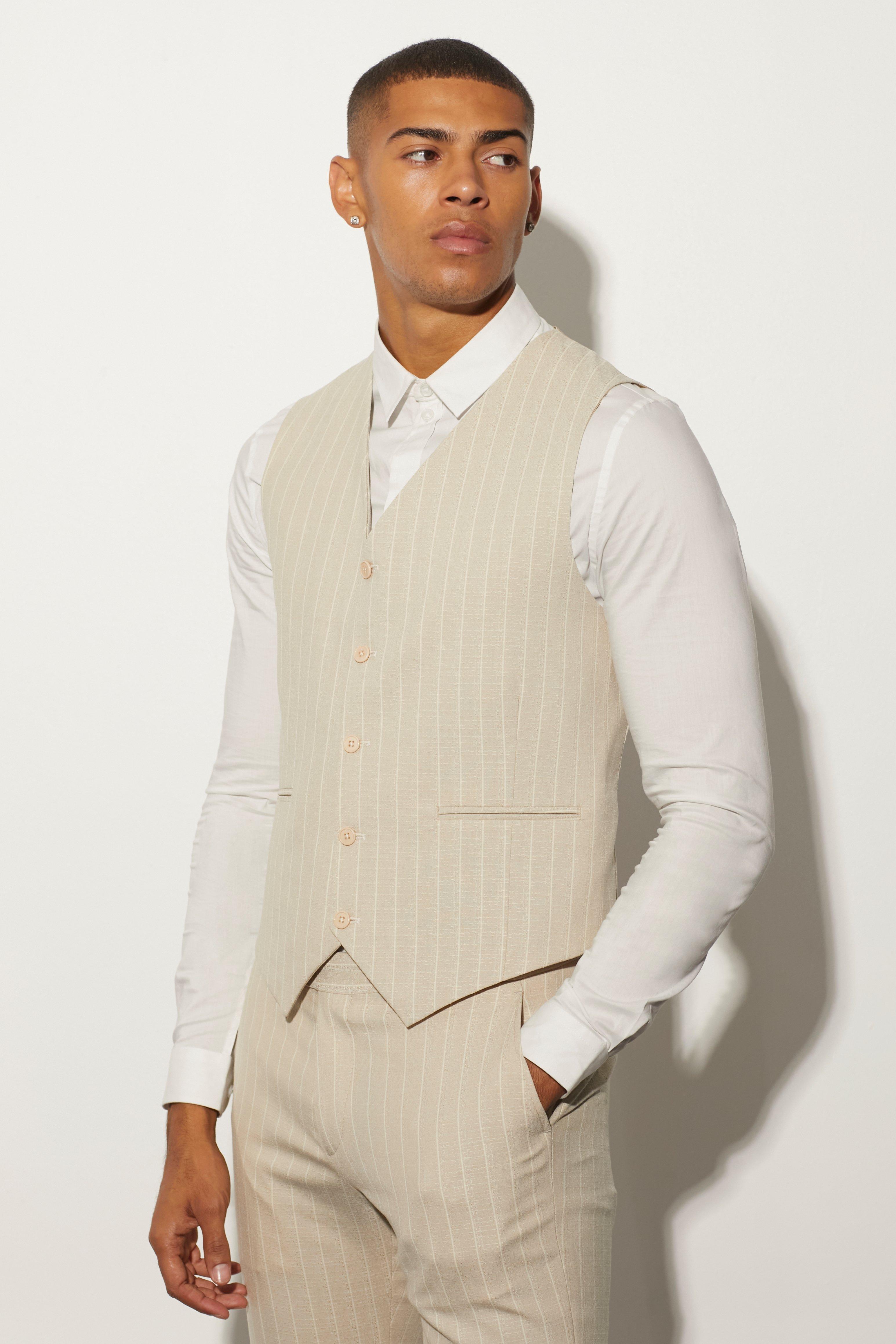 Beige sale waistcoat mens