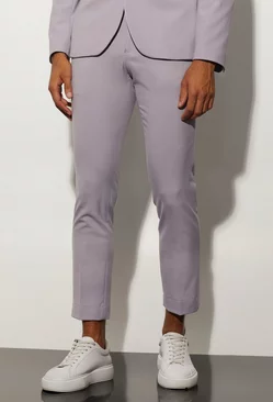Skinny Crop Suit Trousers lilac