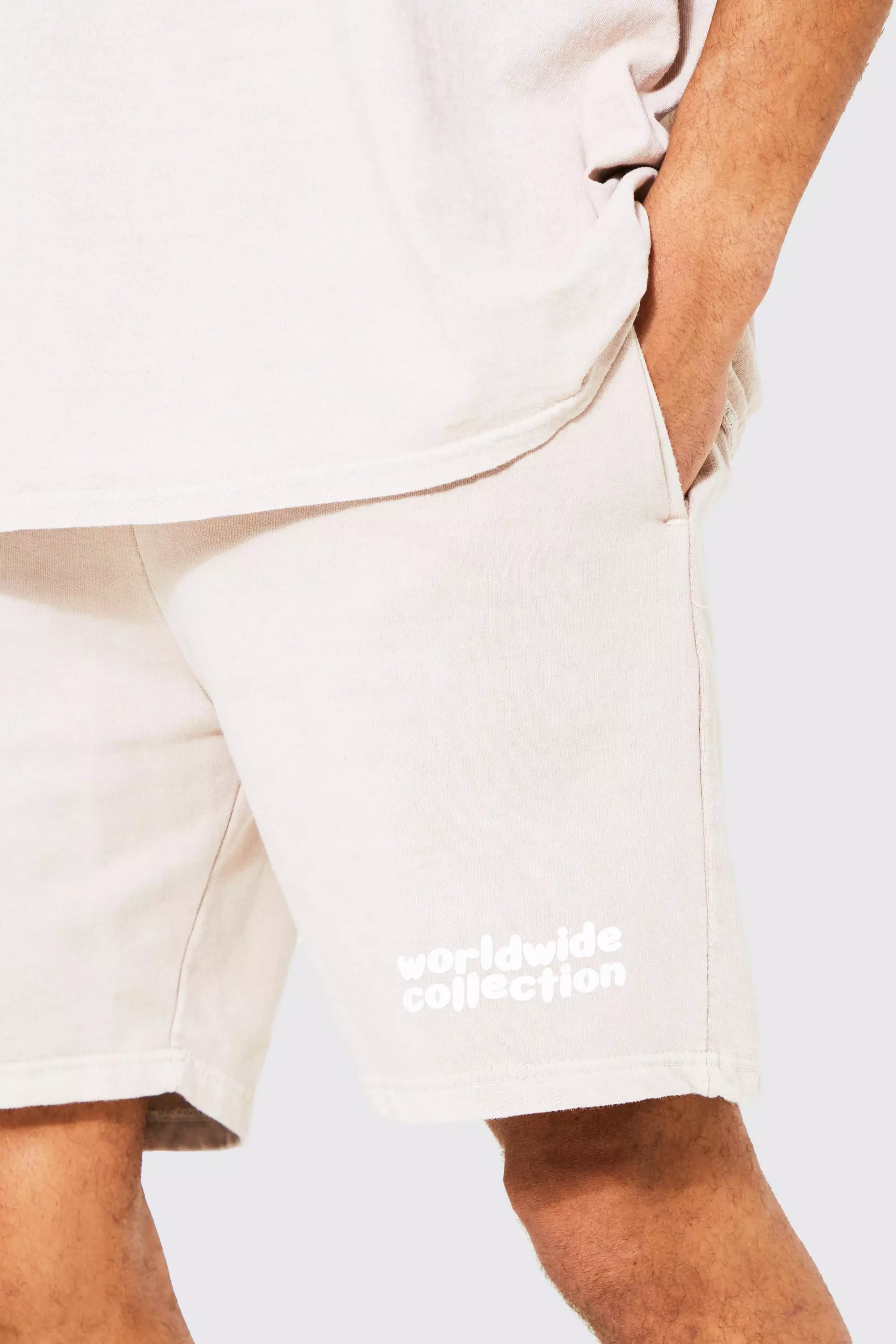 Pink Oversized Worldwide T-shirt And Short Set alternative image