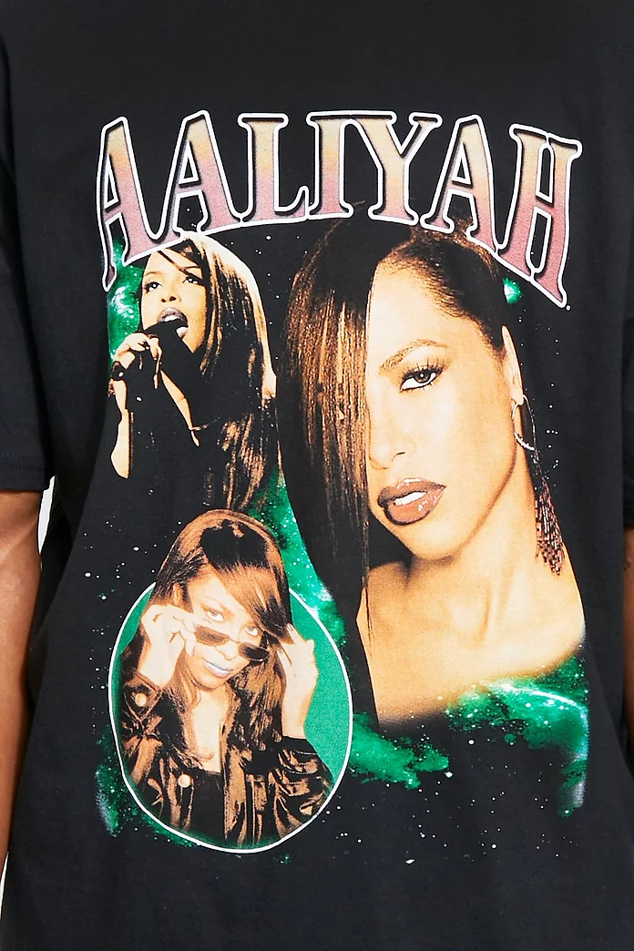 Oversized Vintage Aaliyah License T-shirt | boohooMAN USA Oversized Vintage Aaliyah License T-shirt | boohooMAN USA