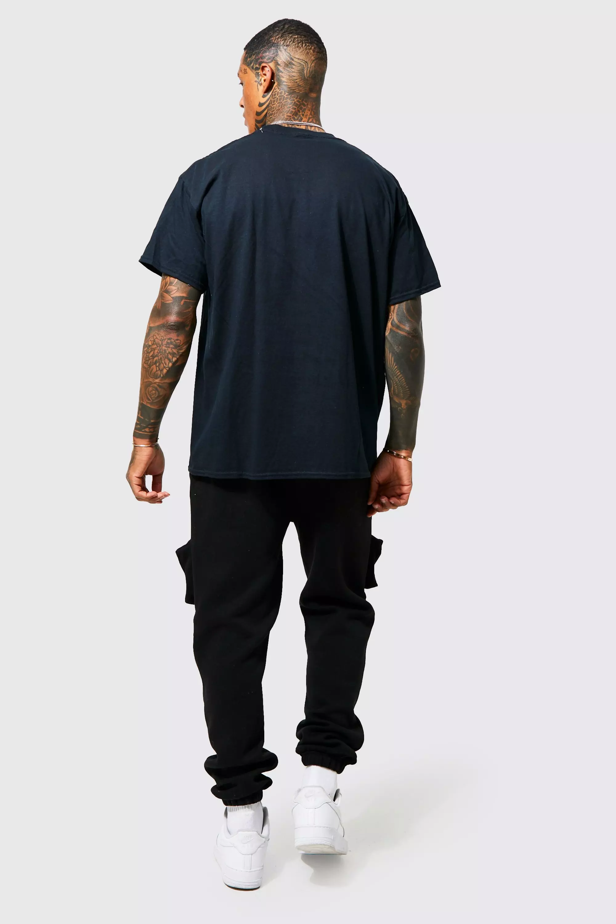Black Oversized Marvel Comics License T-shirt alternative image