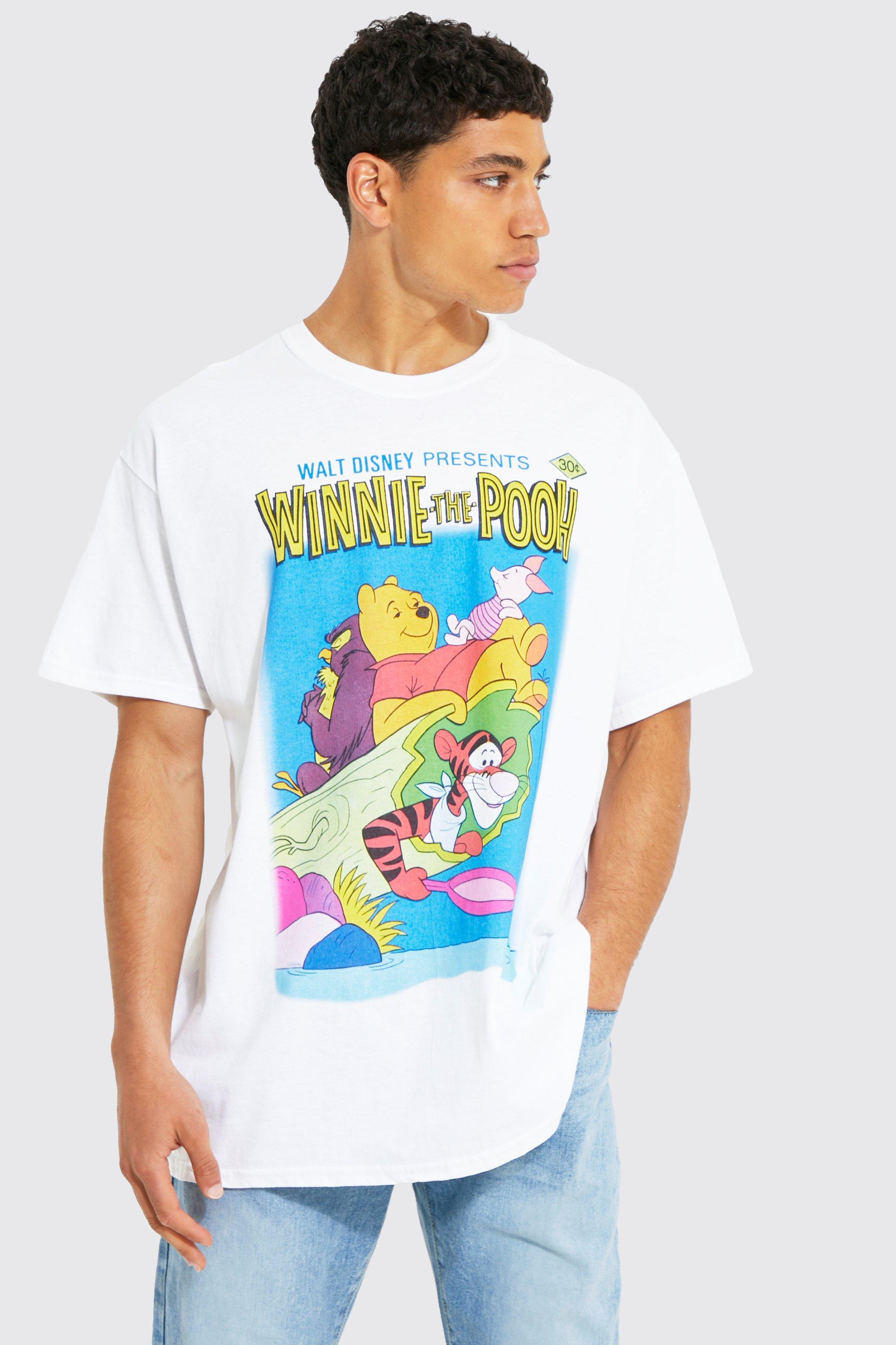 Oversized Winnie The Pooh License T shirt boohooMAN USA