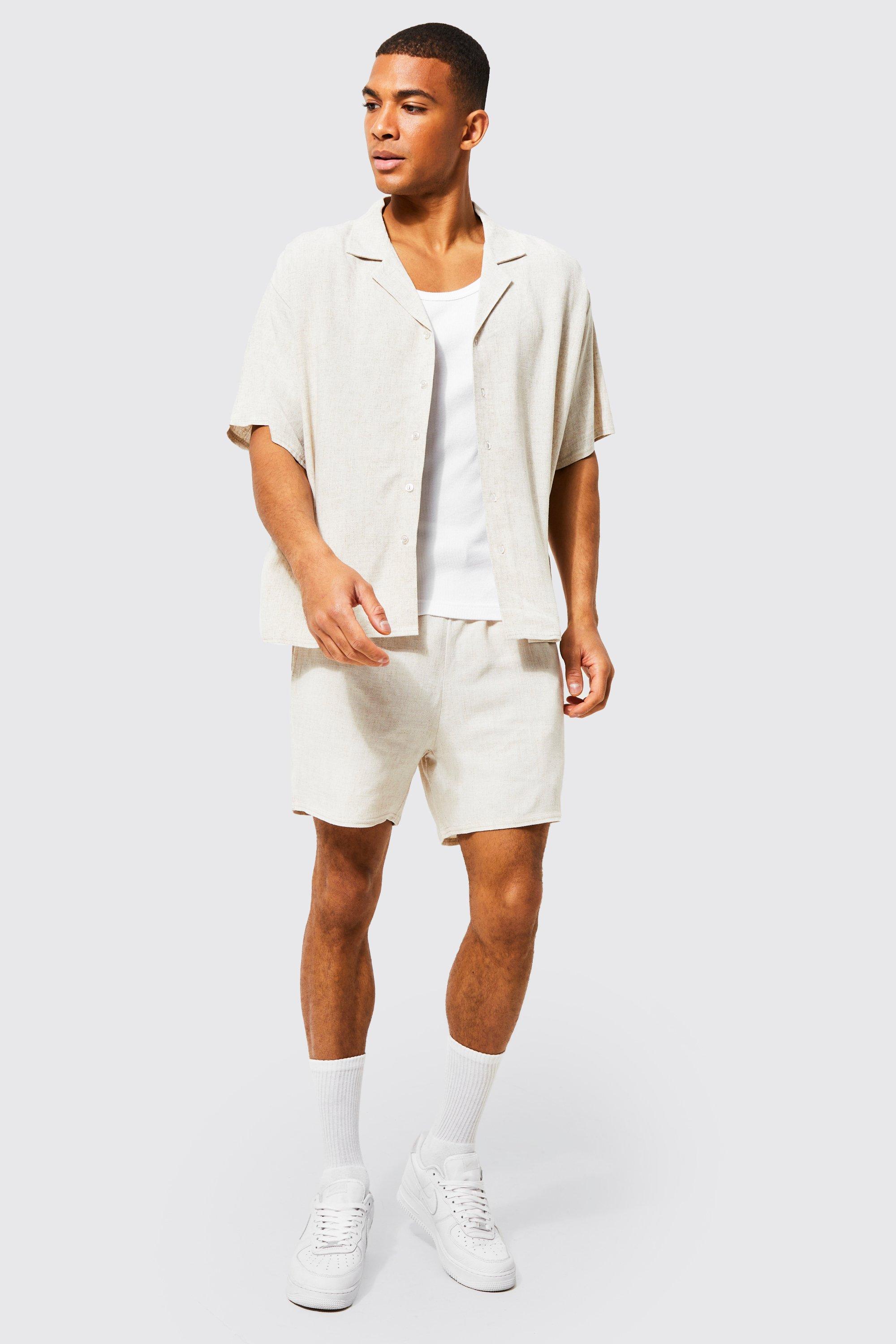 WearManStyle Slim-Fit Linen Shorts