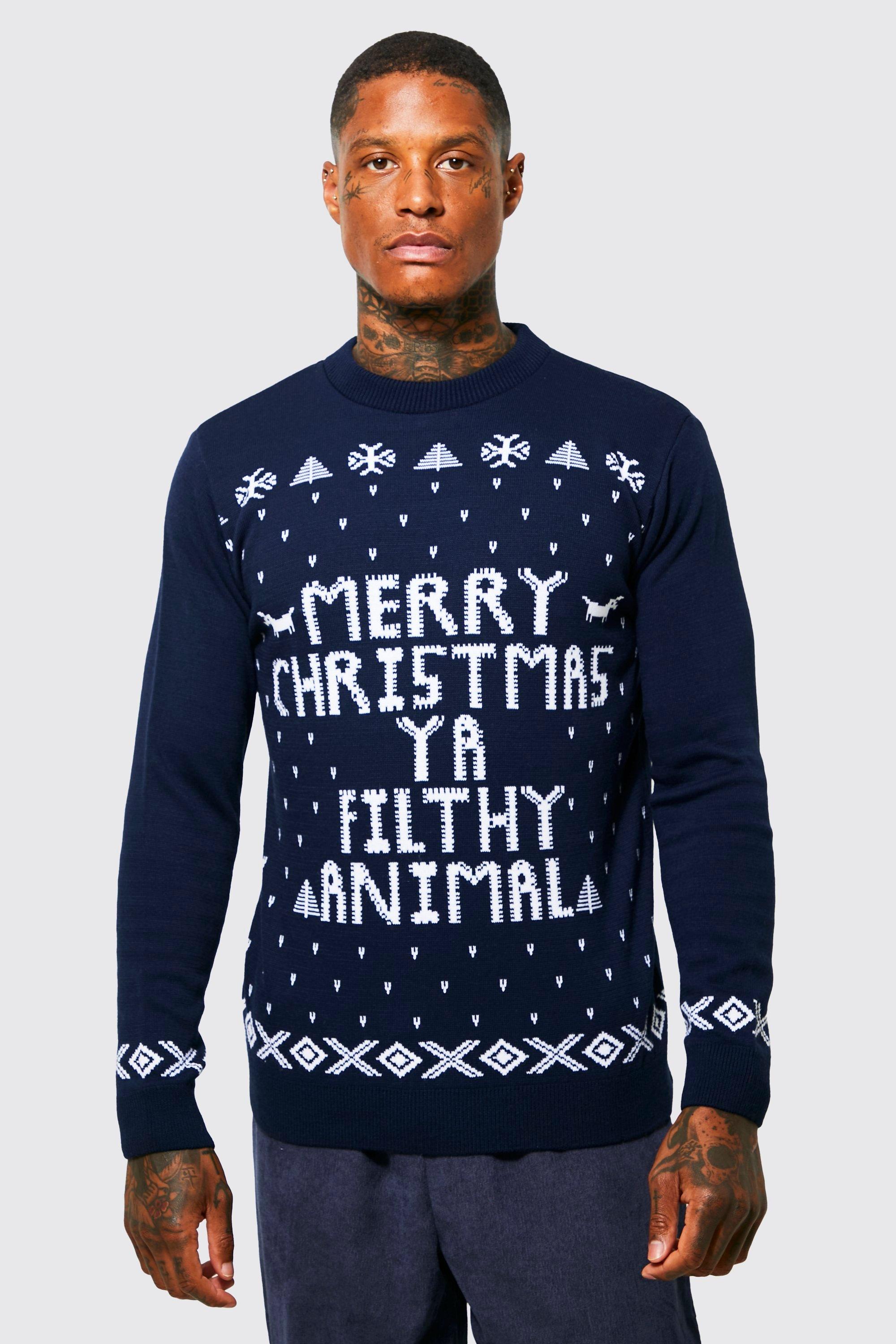 Christmas jumper outlet filthy animal