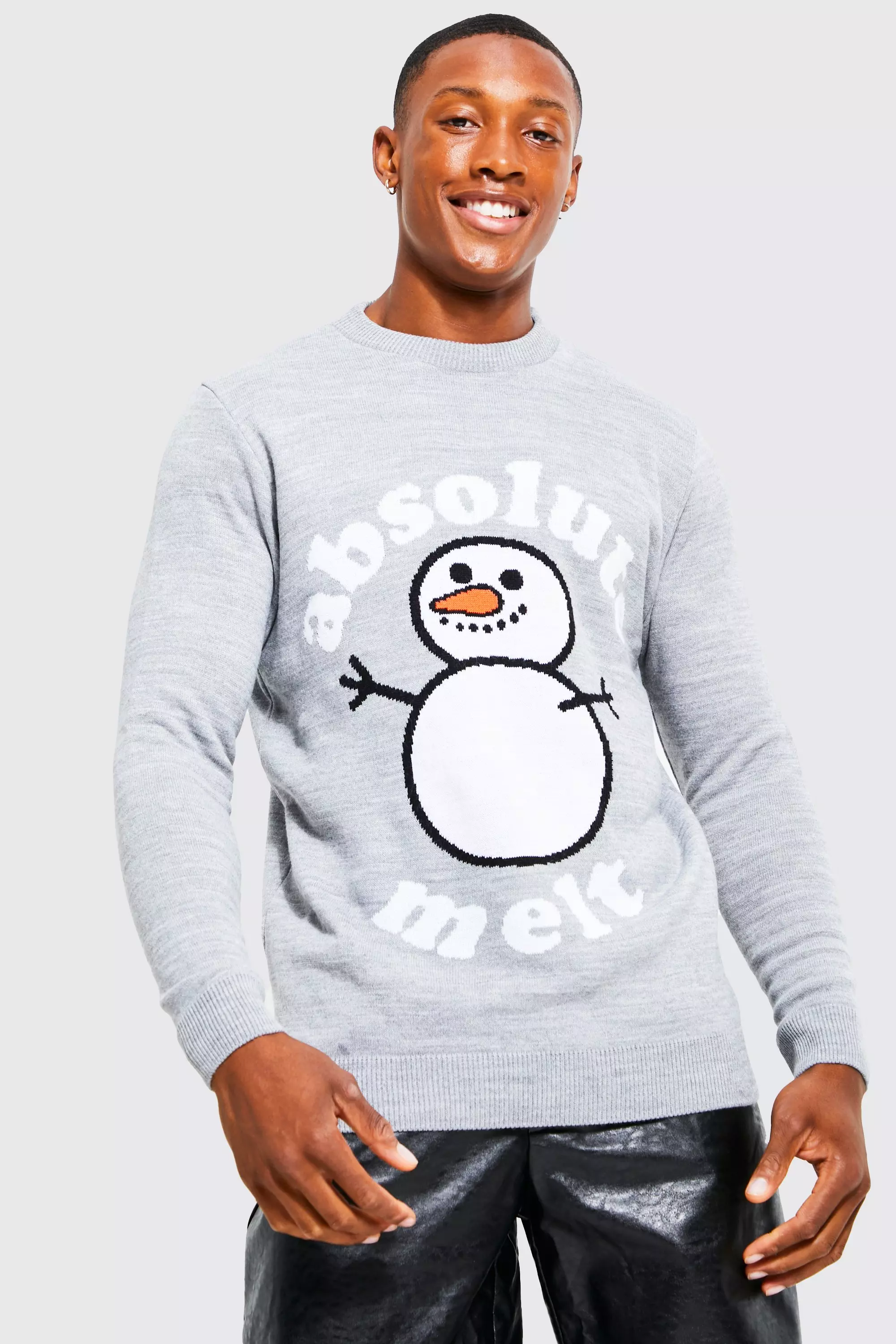 Pull de Noël à slogan Absolute Melt, Grey marl autre image