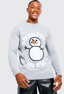 Grey Absolute Melt Christmas Sweater