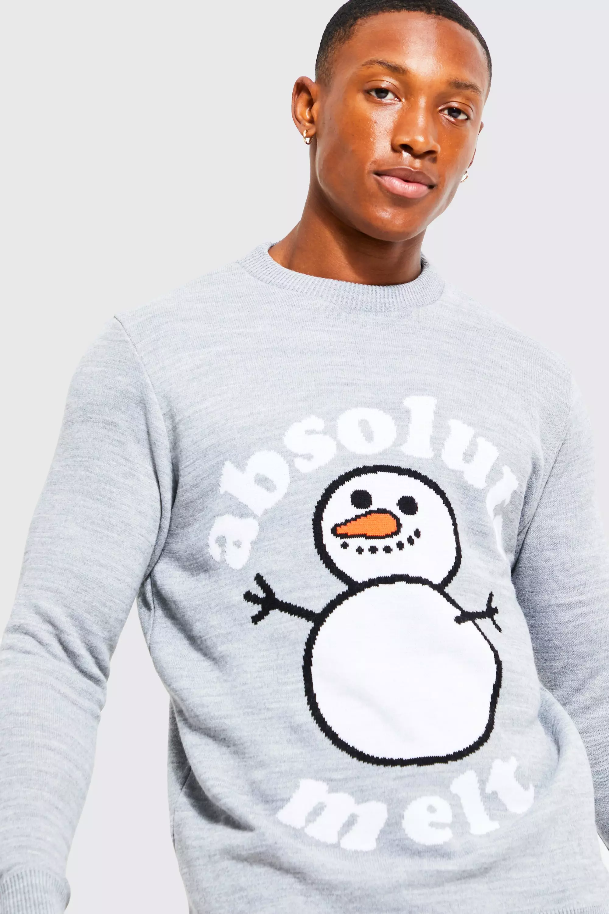 Pull de Noël à slogan Absolute Melt, Grey marl autre image