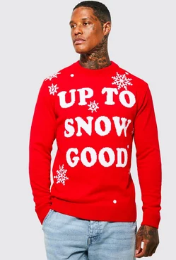 Red Up To Snow Good Christmas Sweater