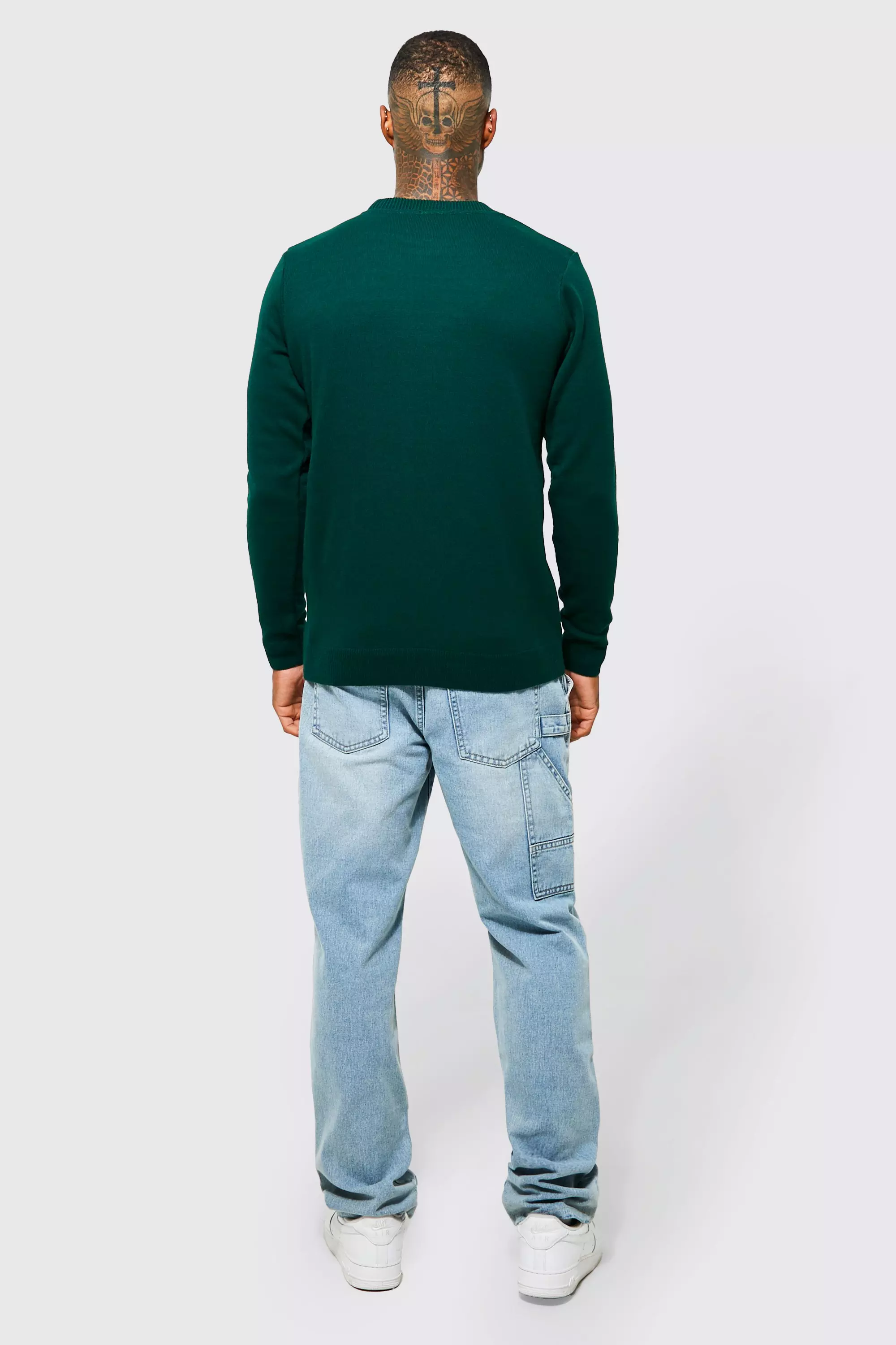 Bottle green Lets Get Wavy Baby Christmas Jumper alternative image