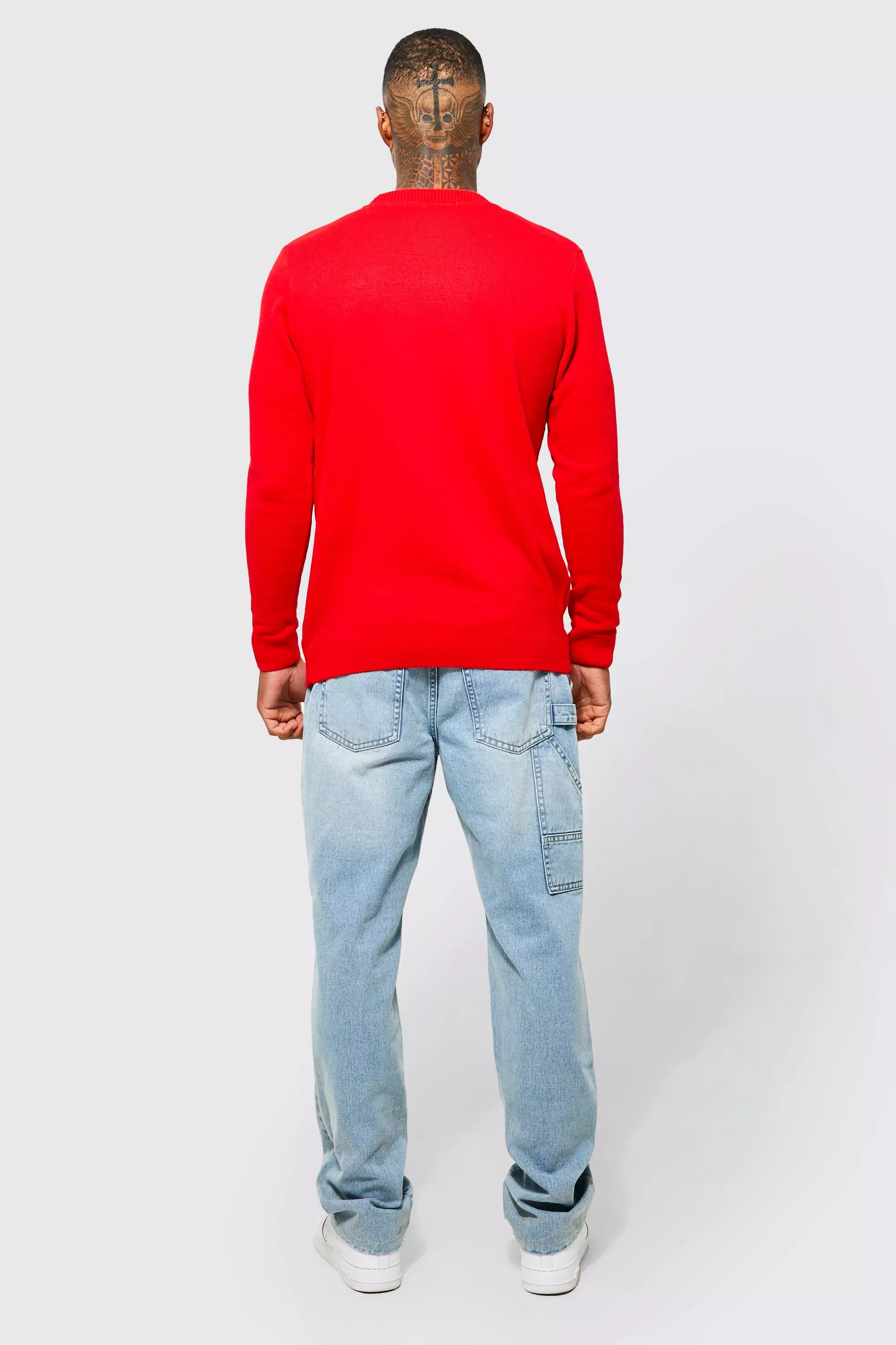 Pull de Noël à imprimé et slogan, Red autre image