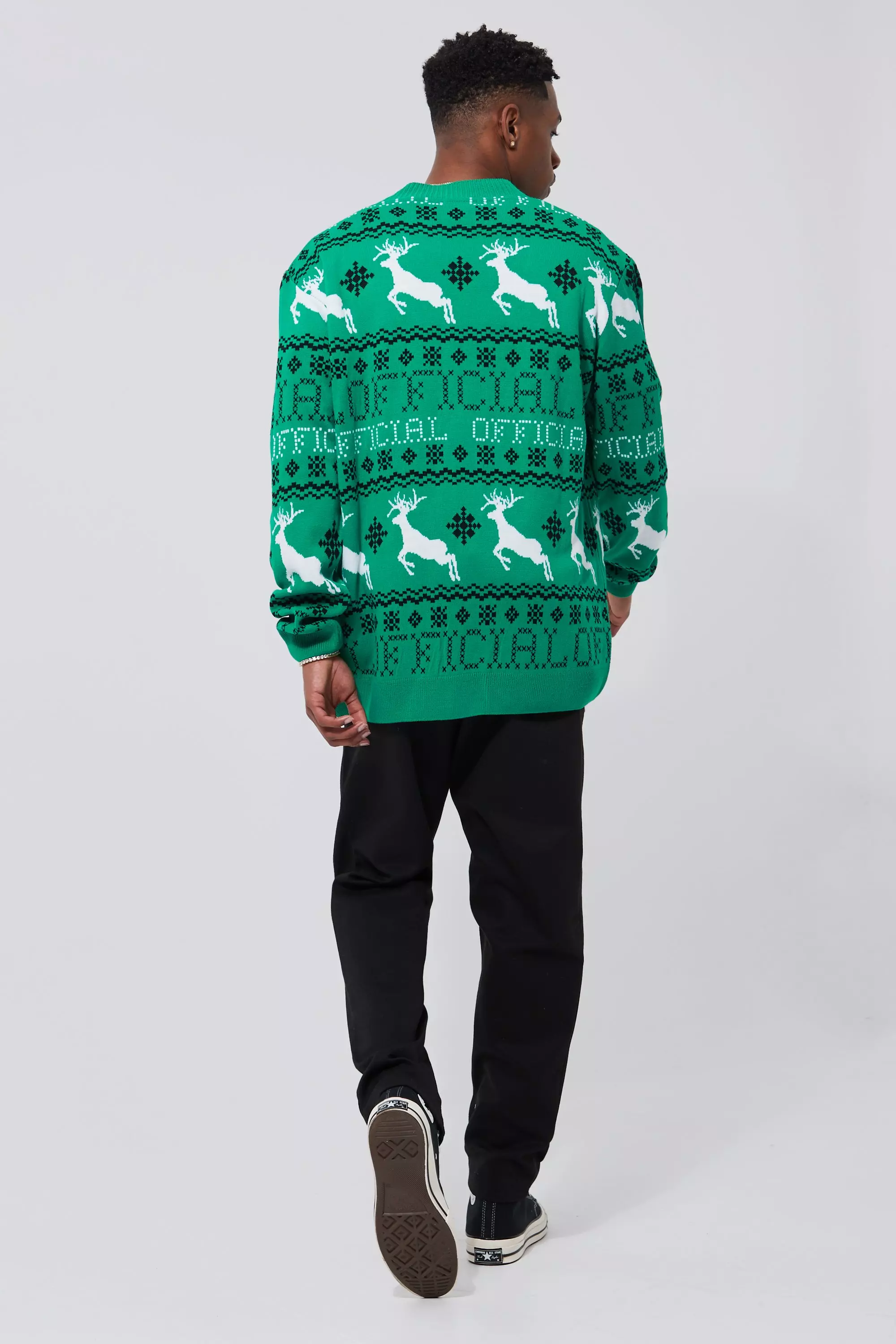Forest Reindeer Fairisle Christmas Cardigan alternative image