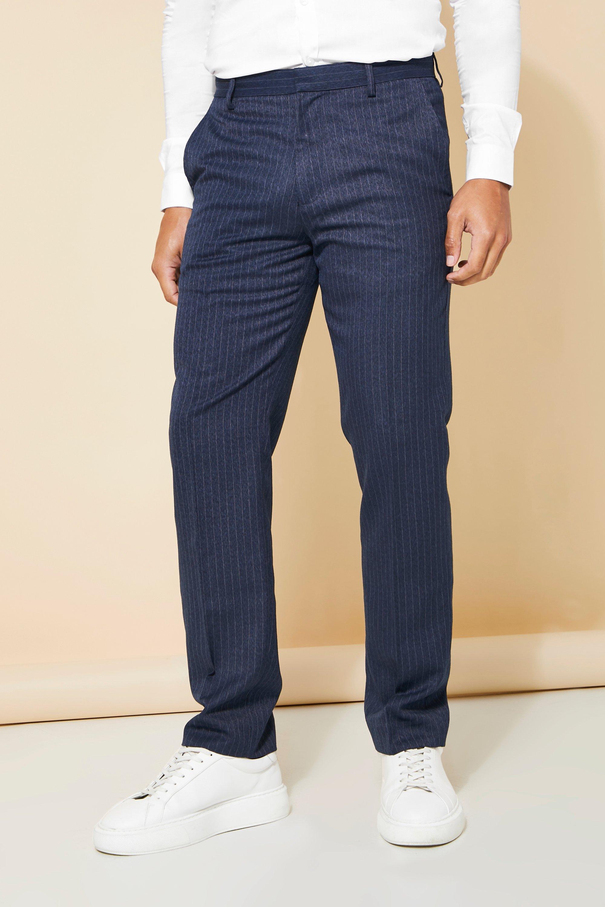 Boohooman sale pinstripe trousers