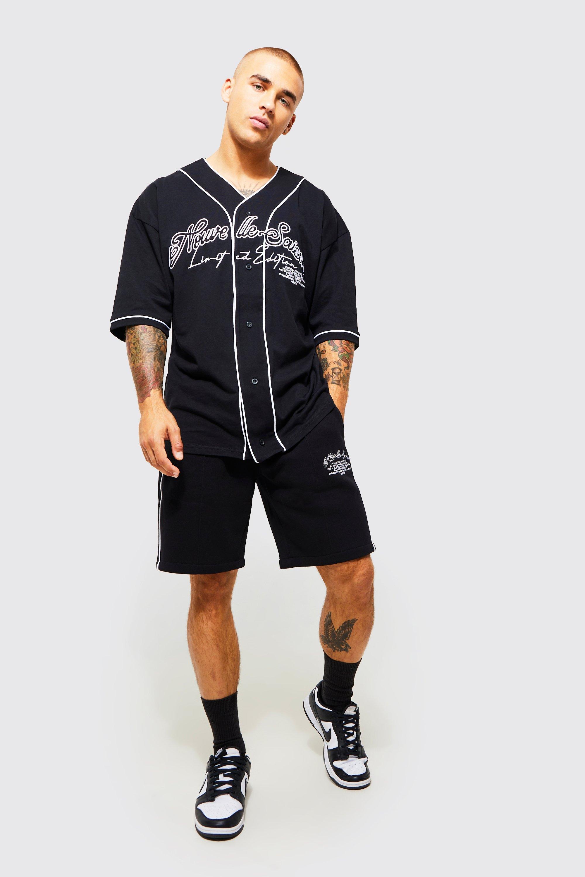 Loose Fit Baseball Short Set