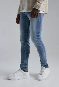 Blue Skinny Stretch Washed Jeans