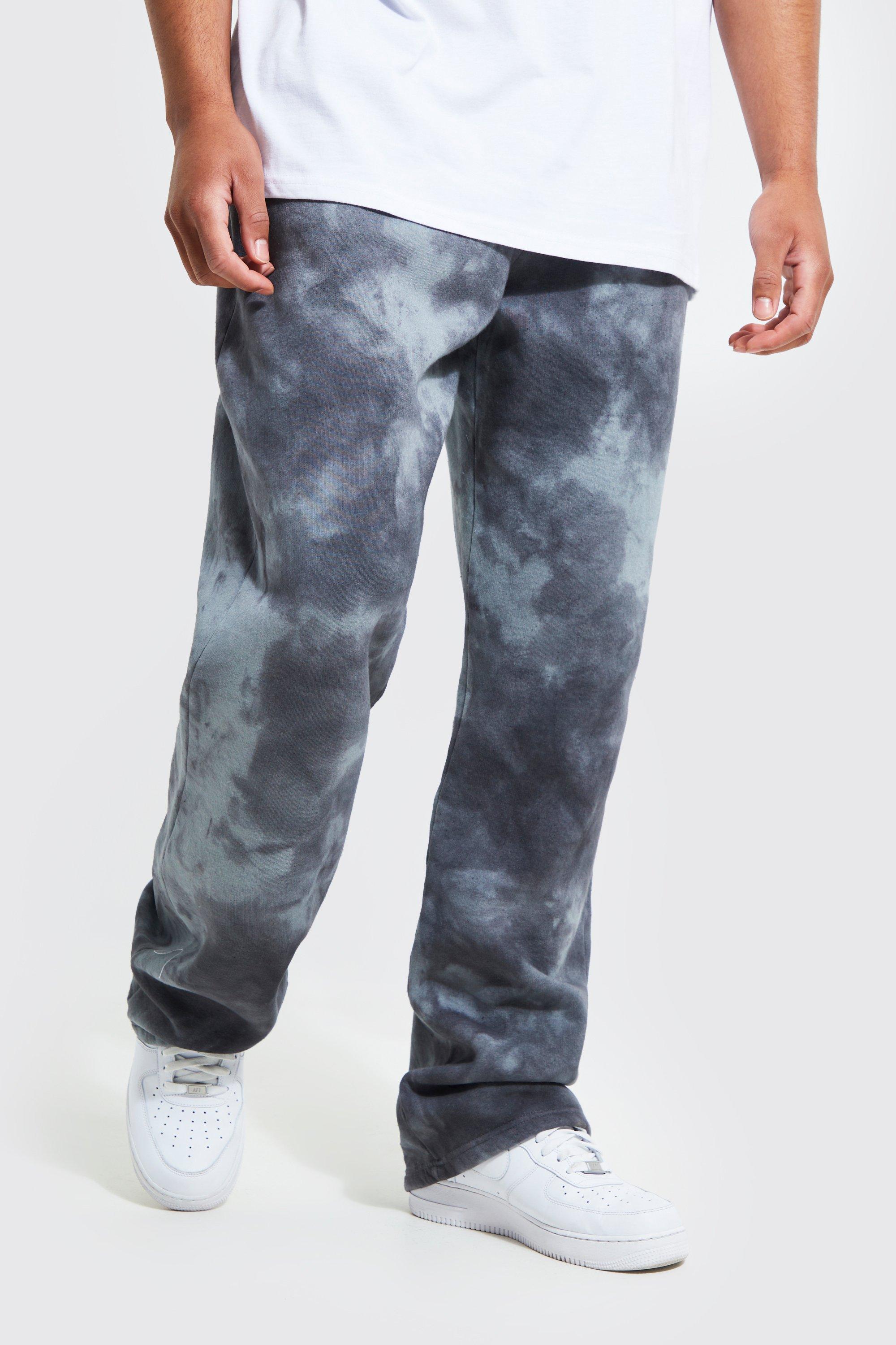 Tall Straight Leg Tie Dye Joggers boohooMAN IE