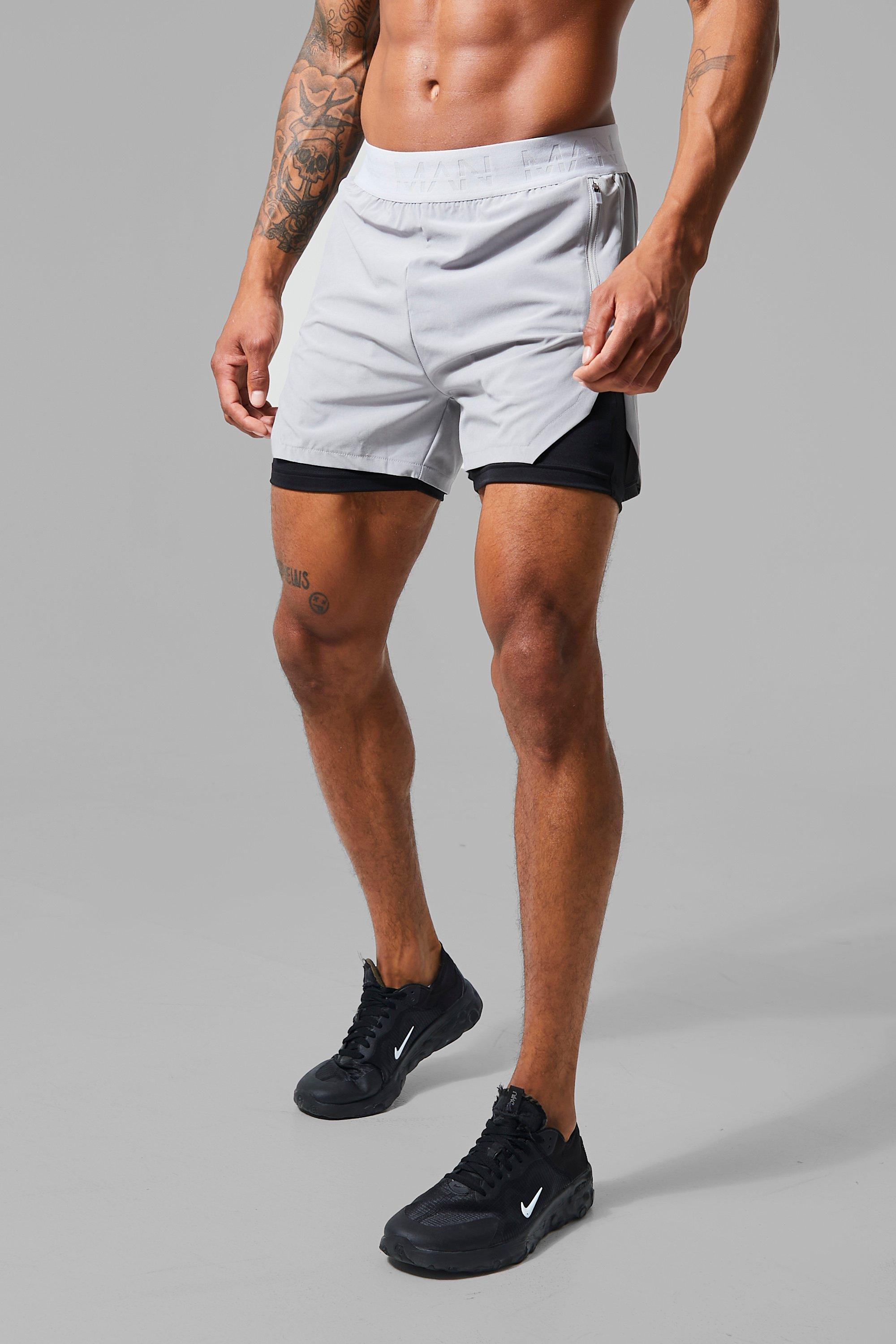 2 In 1 Tulip Hem Athletic Shorts