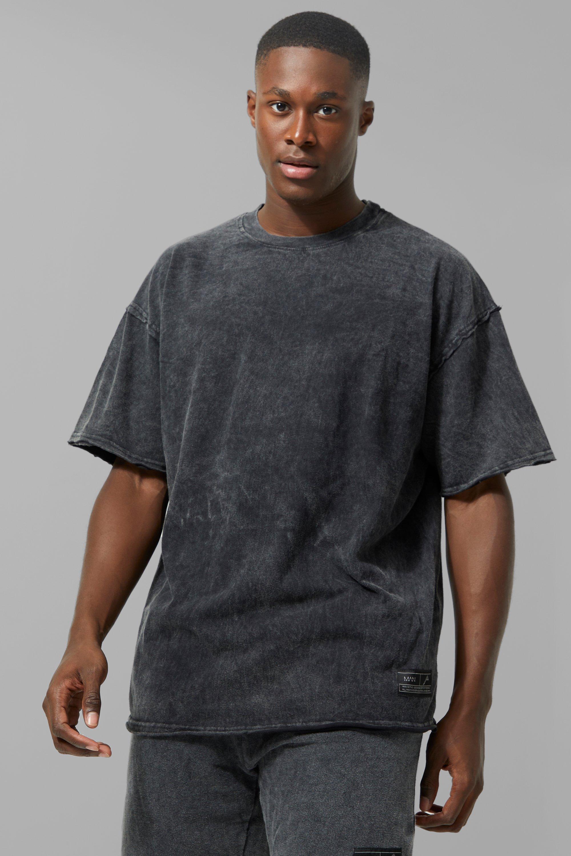 Man Active Oversized Cut Off T-shirt