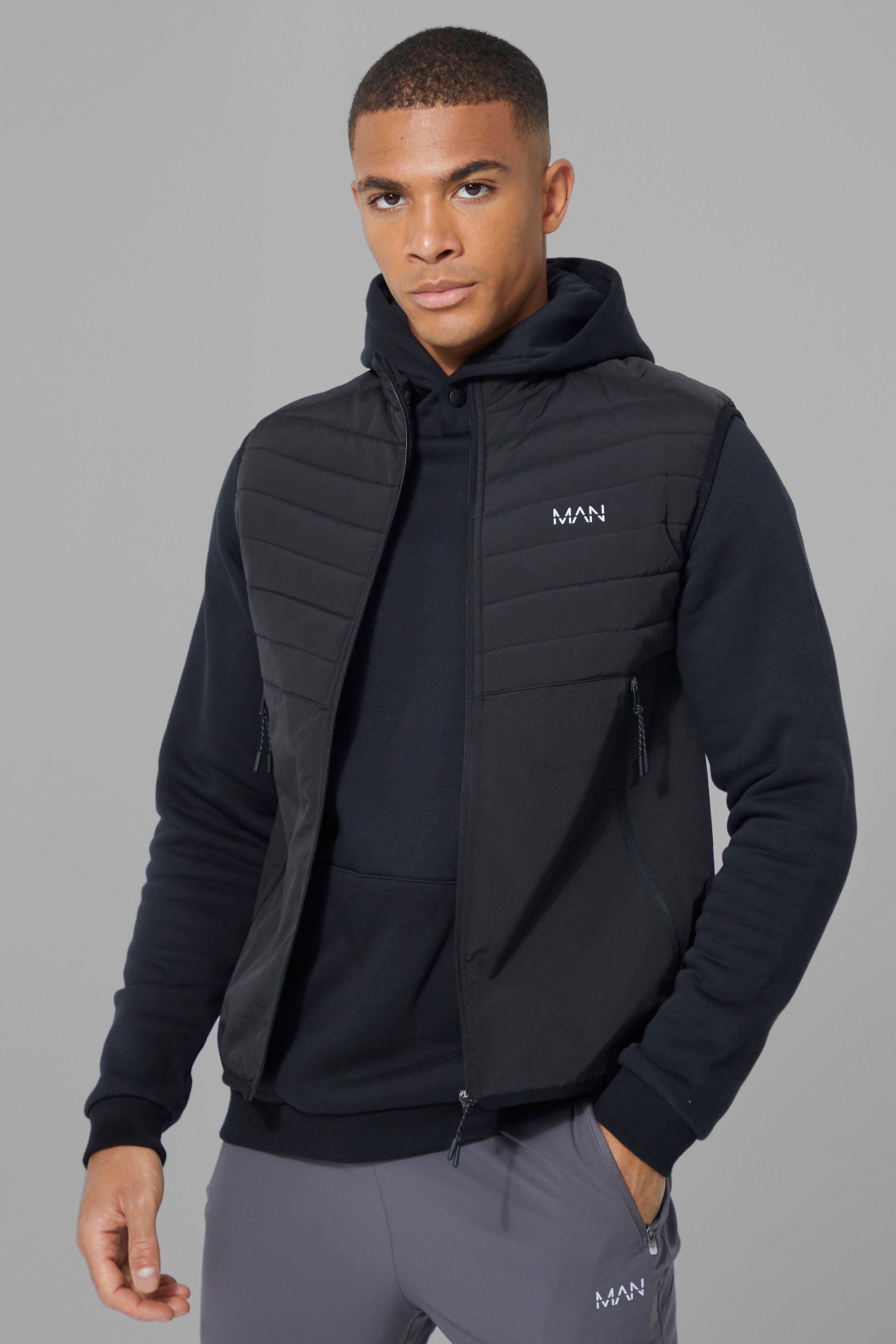 Man Active Quilted Body Warmer boohooMAN UK