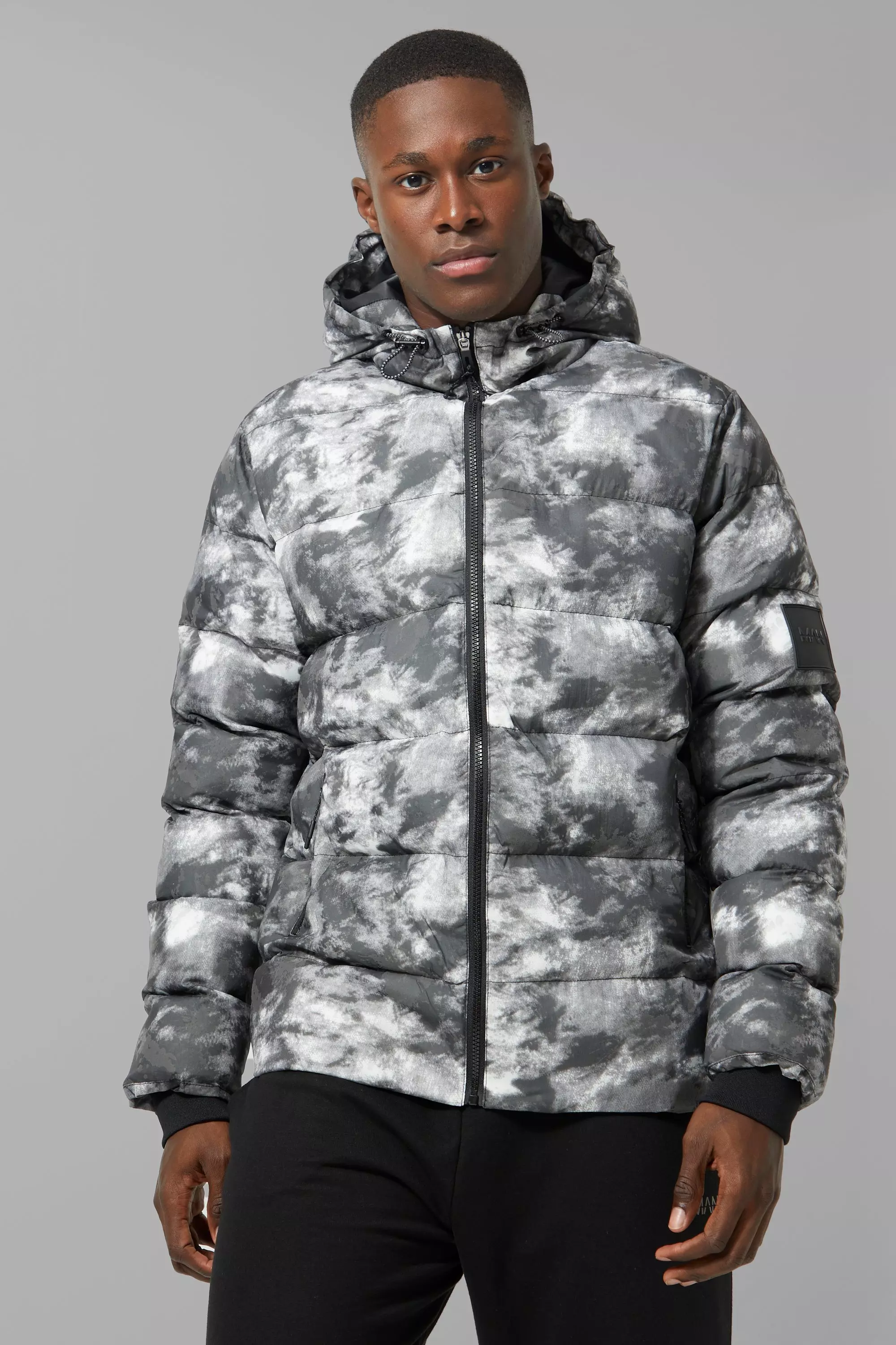 Camo bubble jacket mens best sale