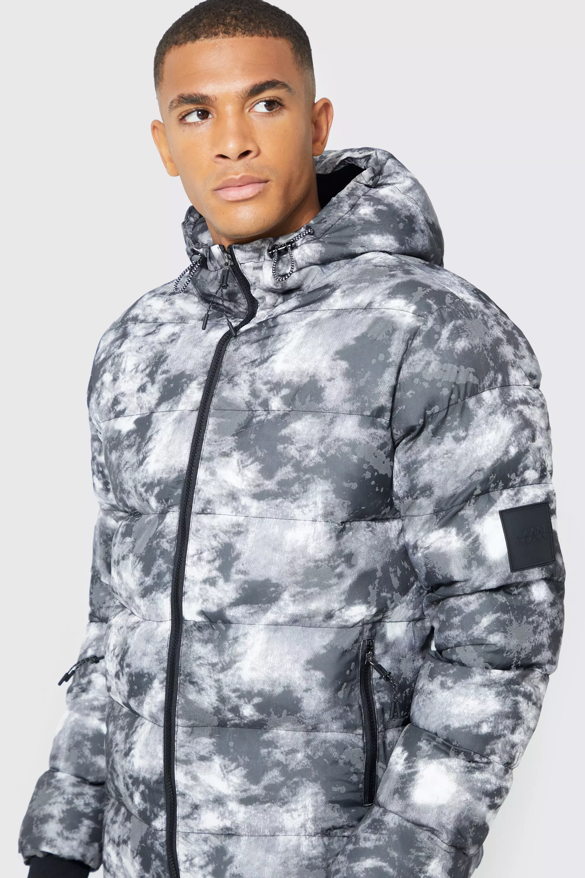 Camo puffer coat mens best sale