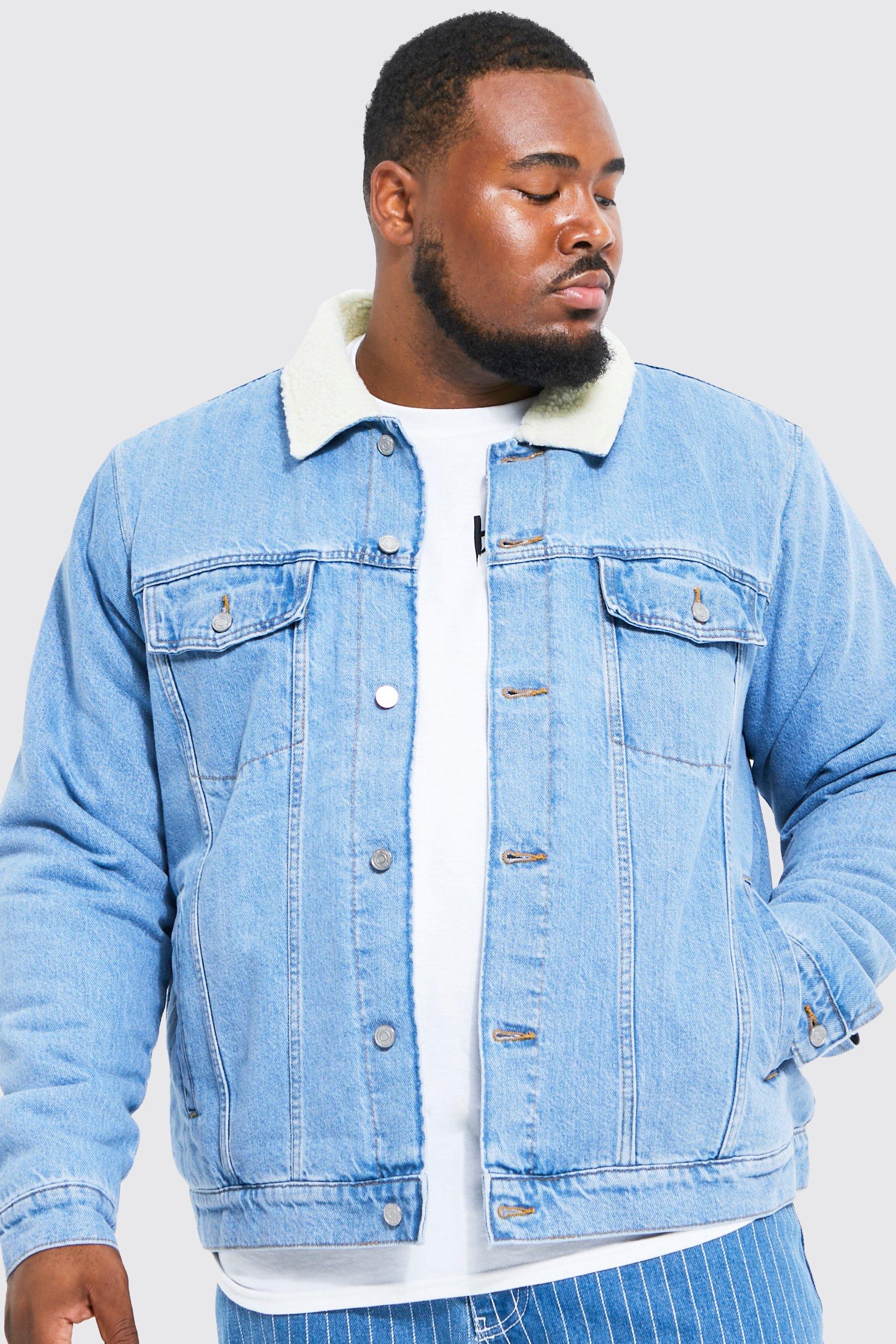 Lined Borg-collar Denim Jacket curated on LTK