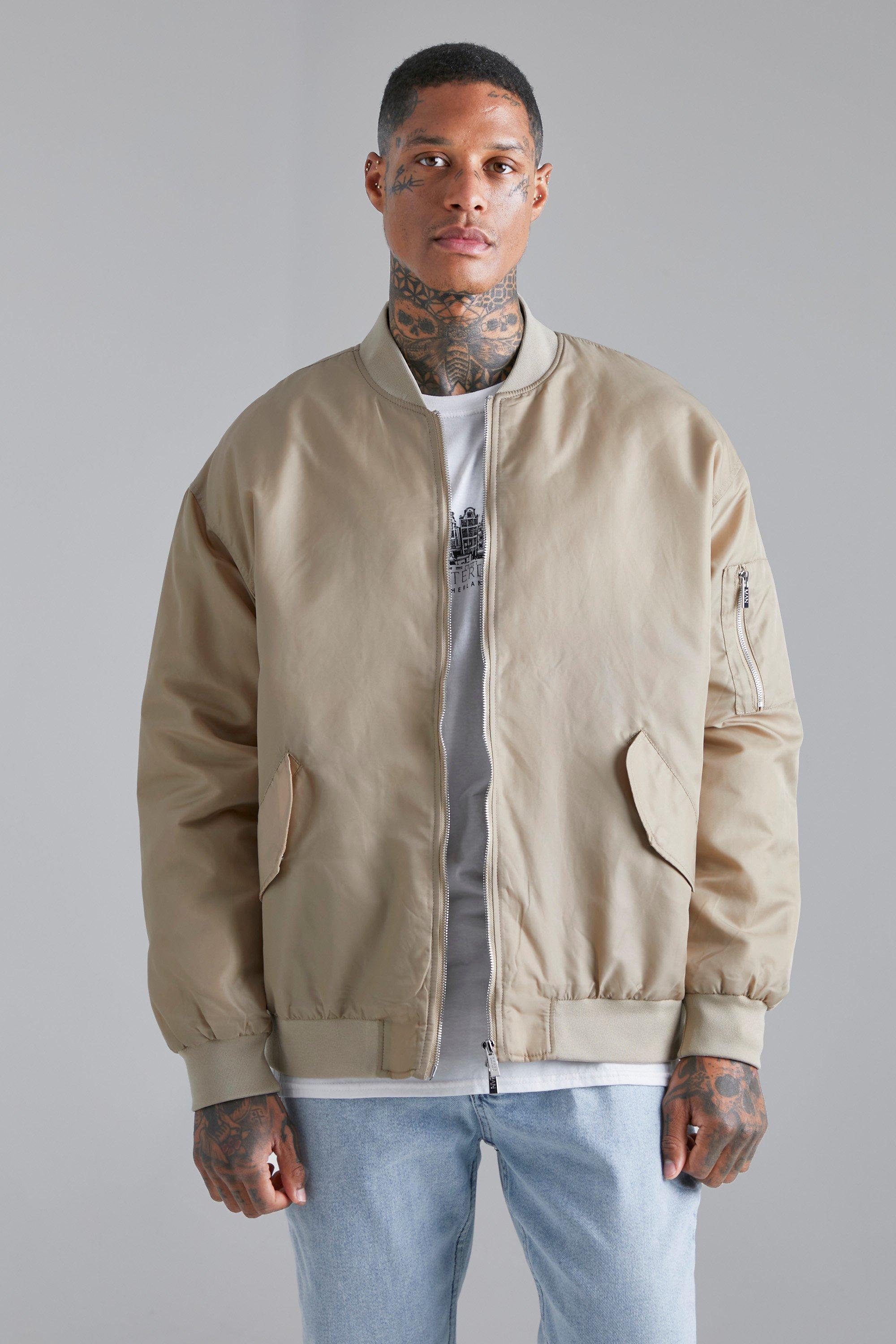 Oversized bomber hotsell jacket mens