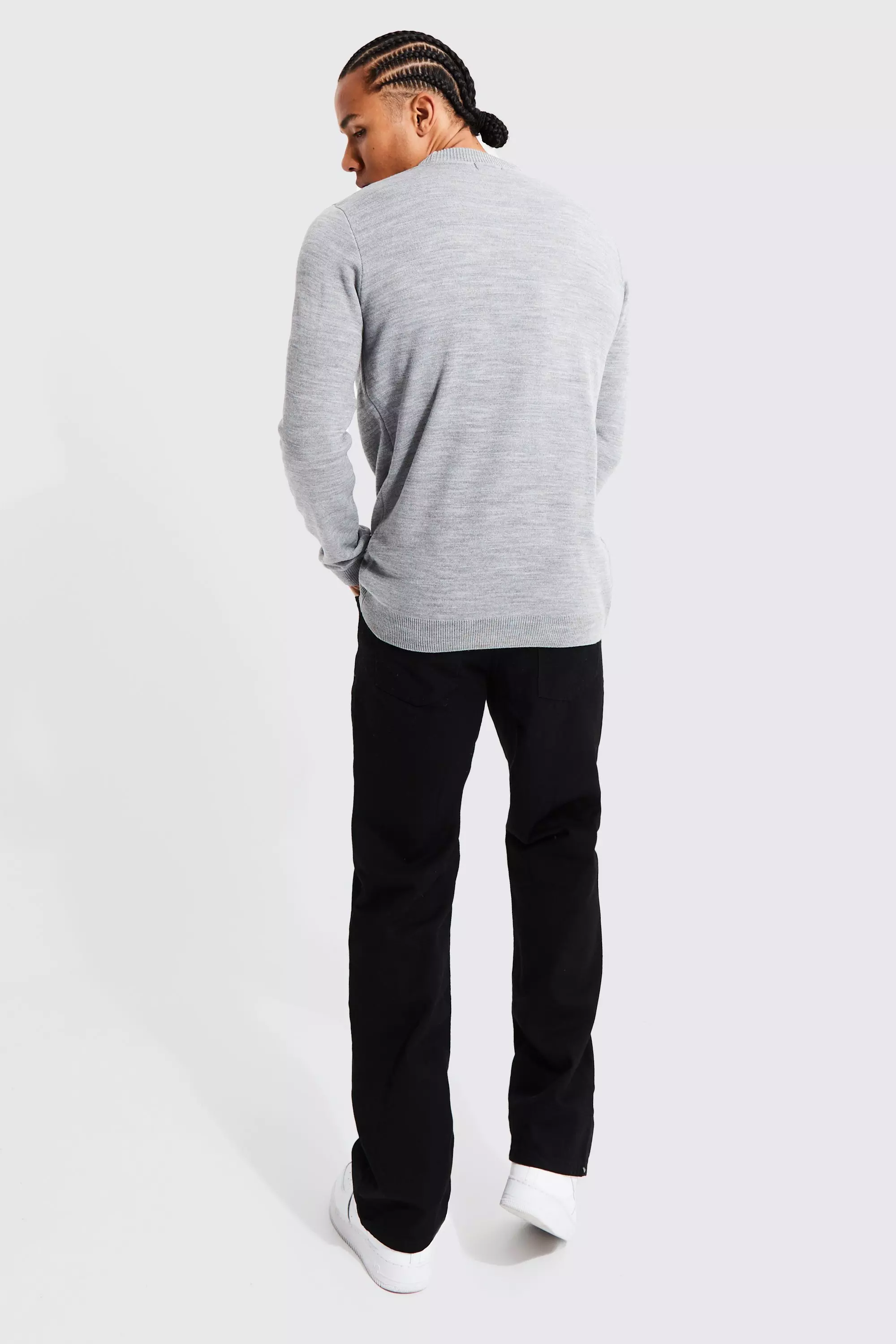 Grey marl Tall Peng Novelty Christmas Jumper alternative image