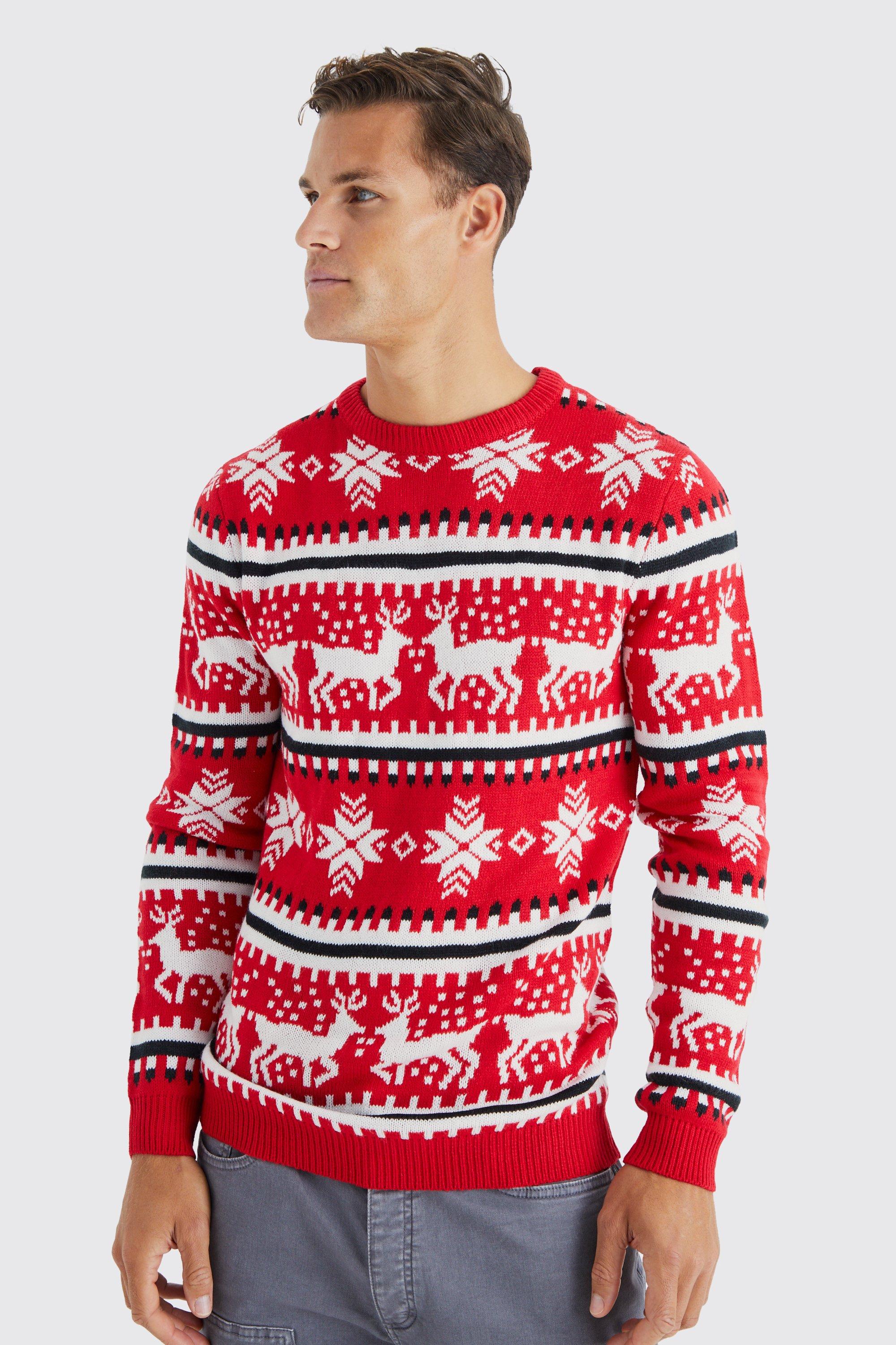 White christmas jumper outlet mens