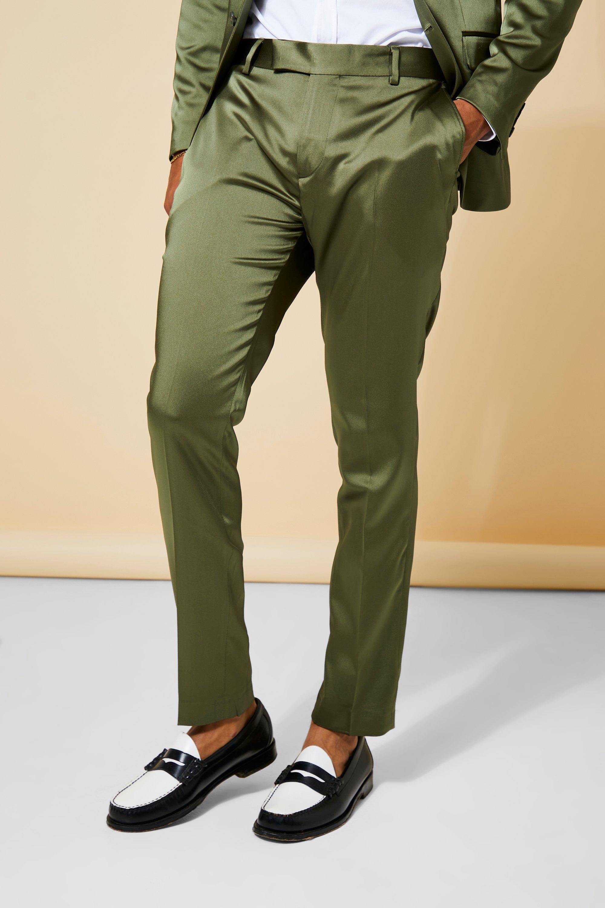 Skinny Satin Dress Pants | boohooMAN USA