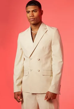 Ecru White Relaxed Suit Jacket