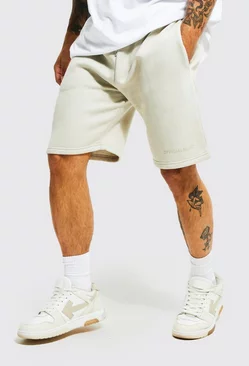 Official Man Loose Fit Sweat Shorts Taupe