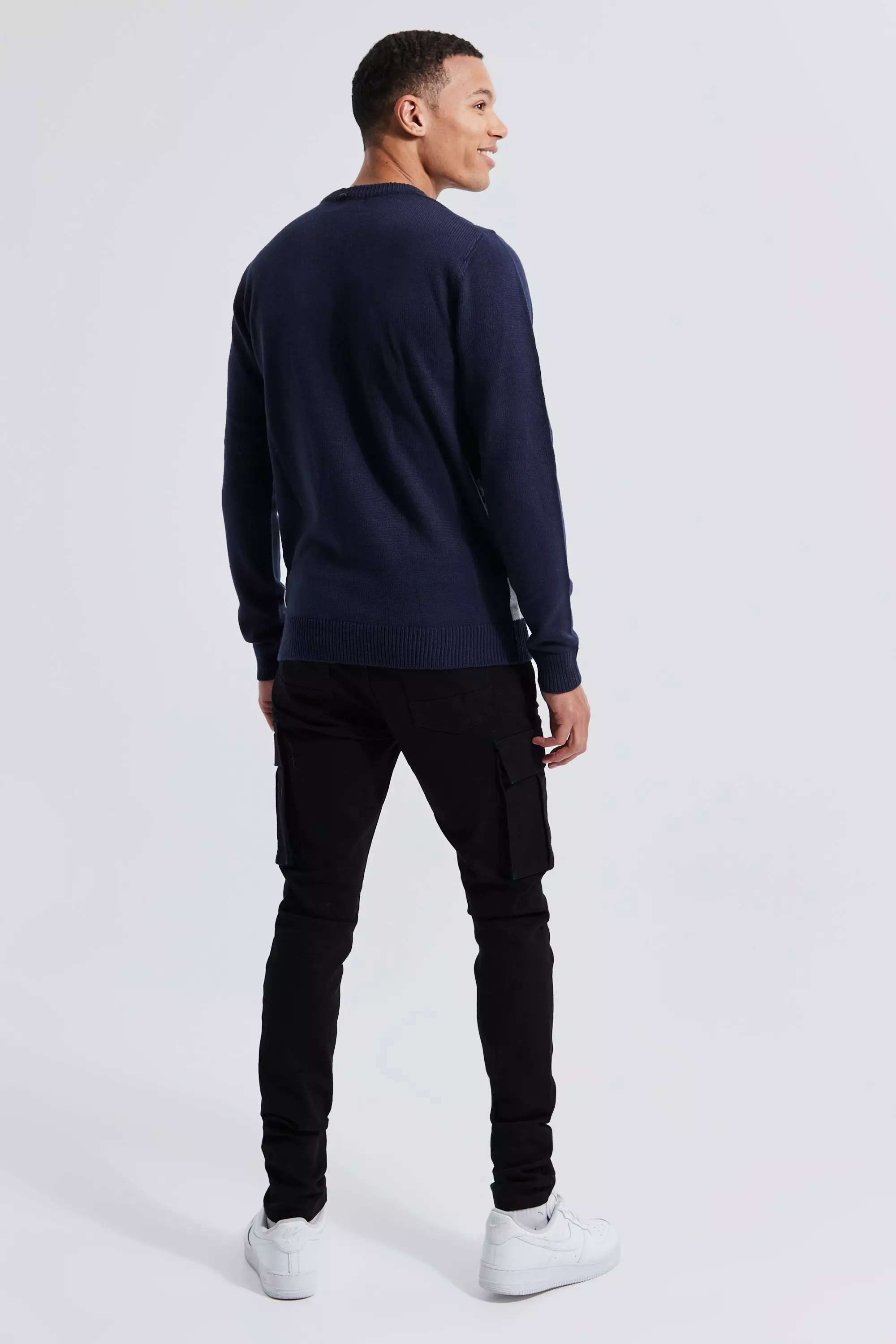 Tall - Pull de Noël à motif pingouin, Navy autre image