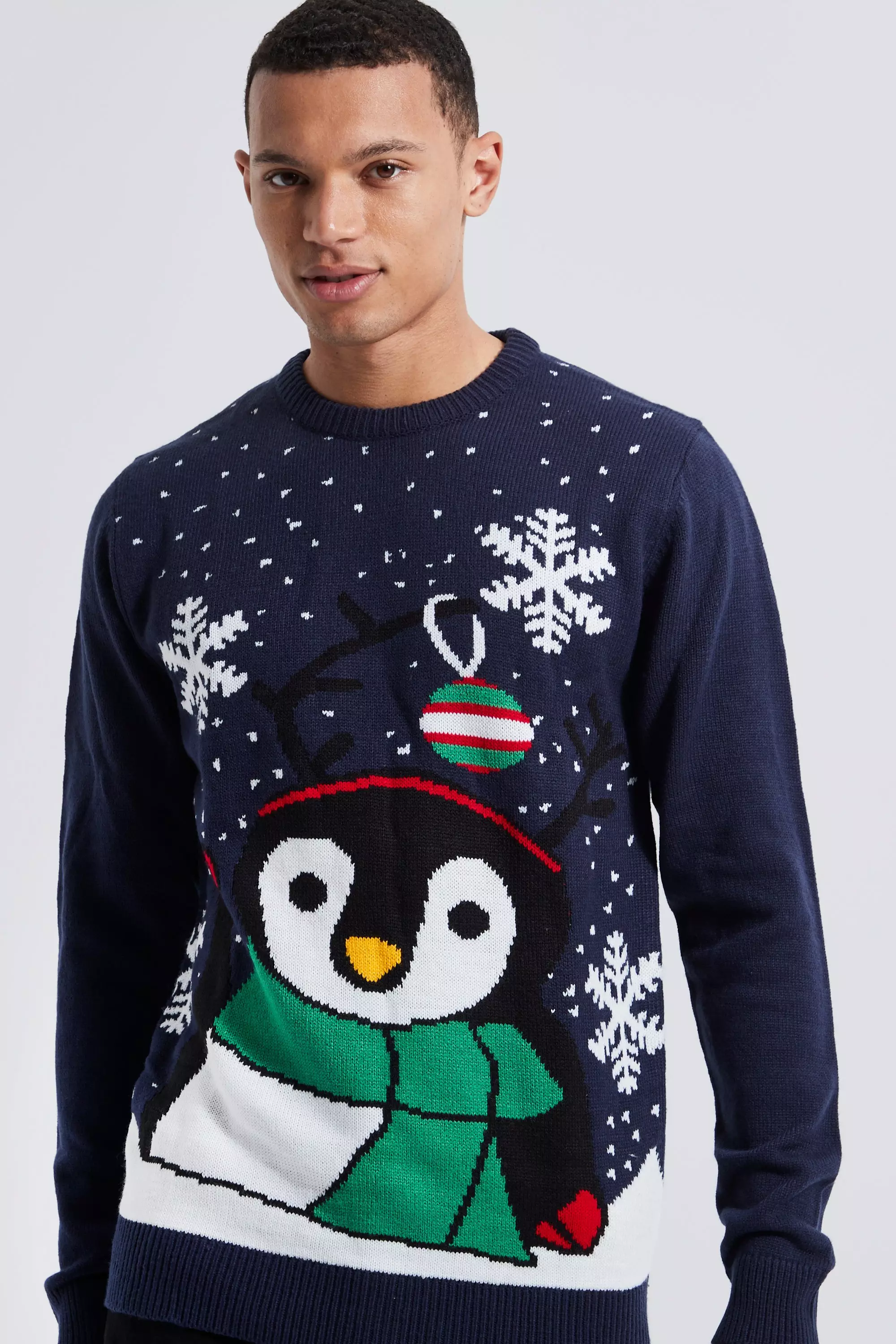Tall - Pull de Noël à motif pingouin, Navy autre image