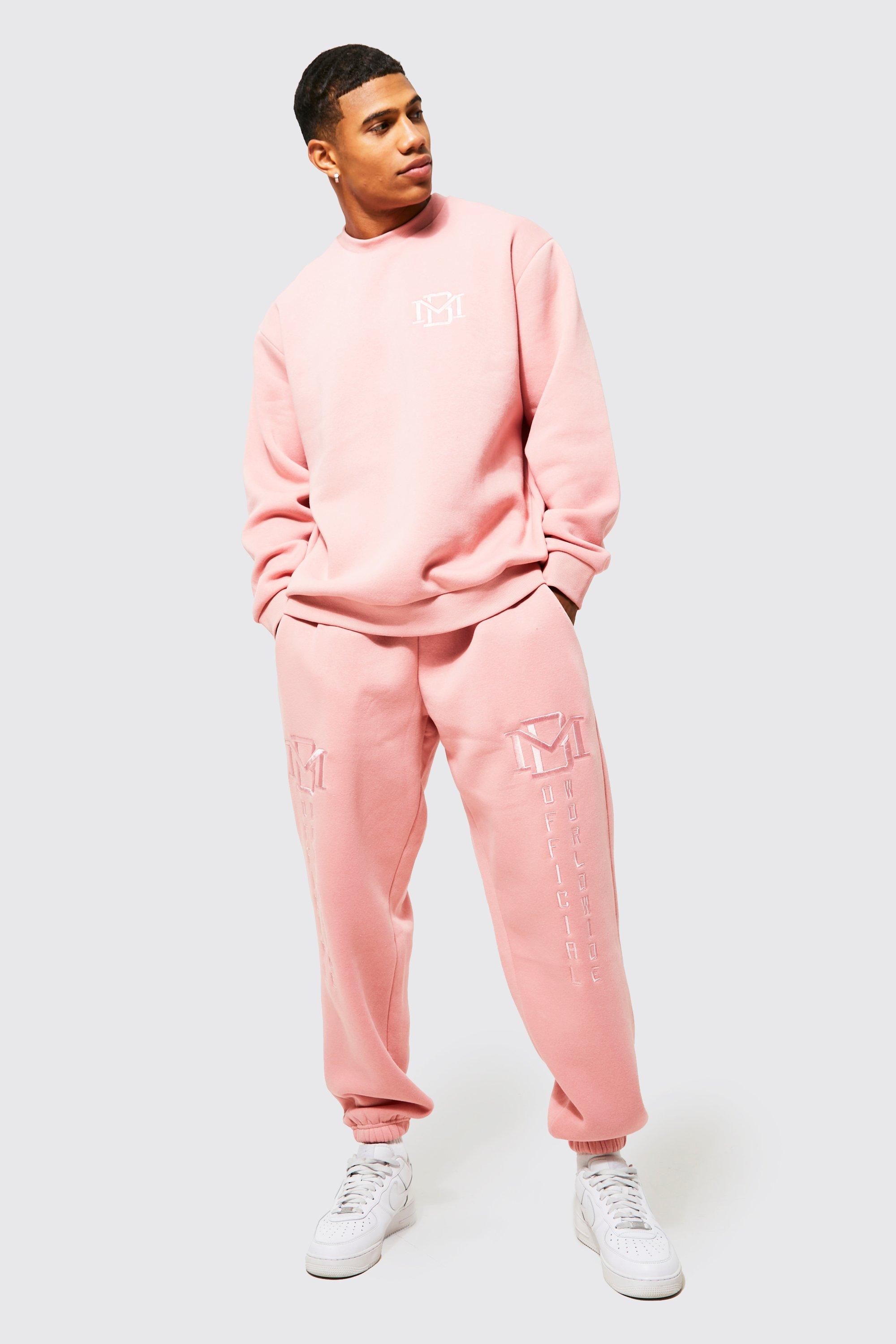 Boohooman store pink tracksuit