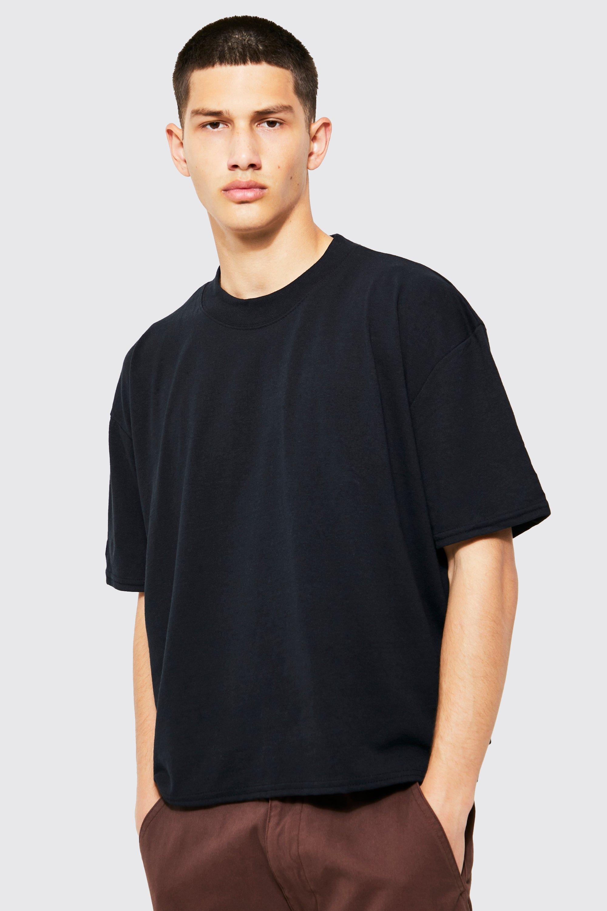 Caps T-shirt Boxy Fit in Black