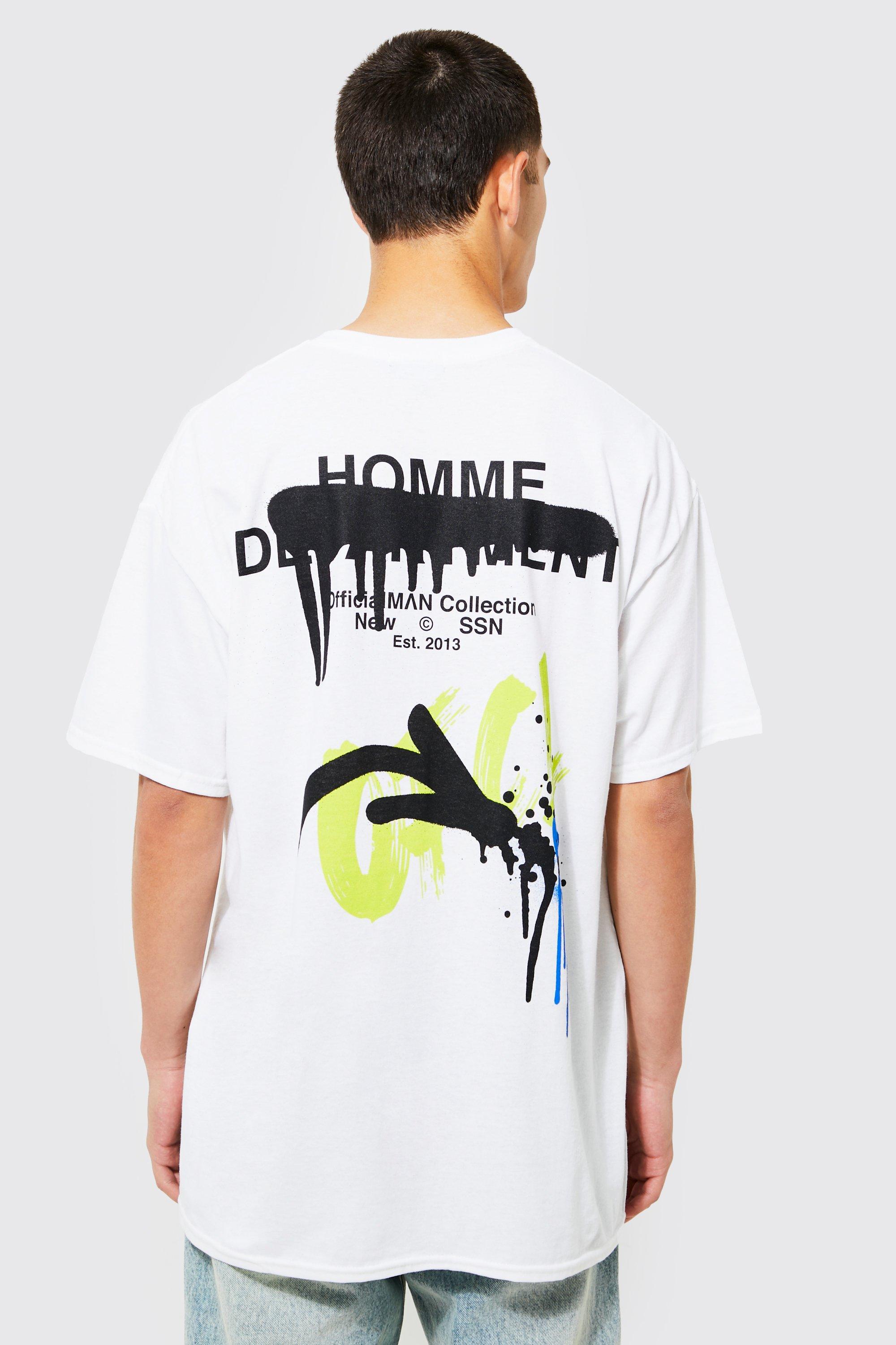 Oversized Homme Graffiti T-shirt
