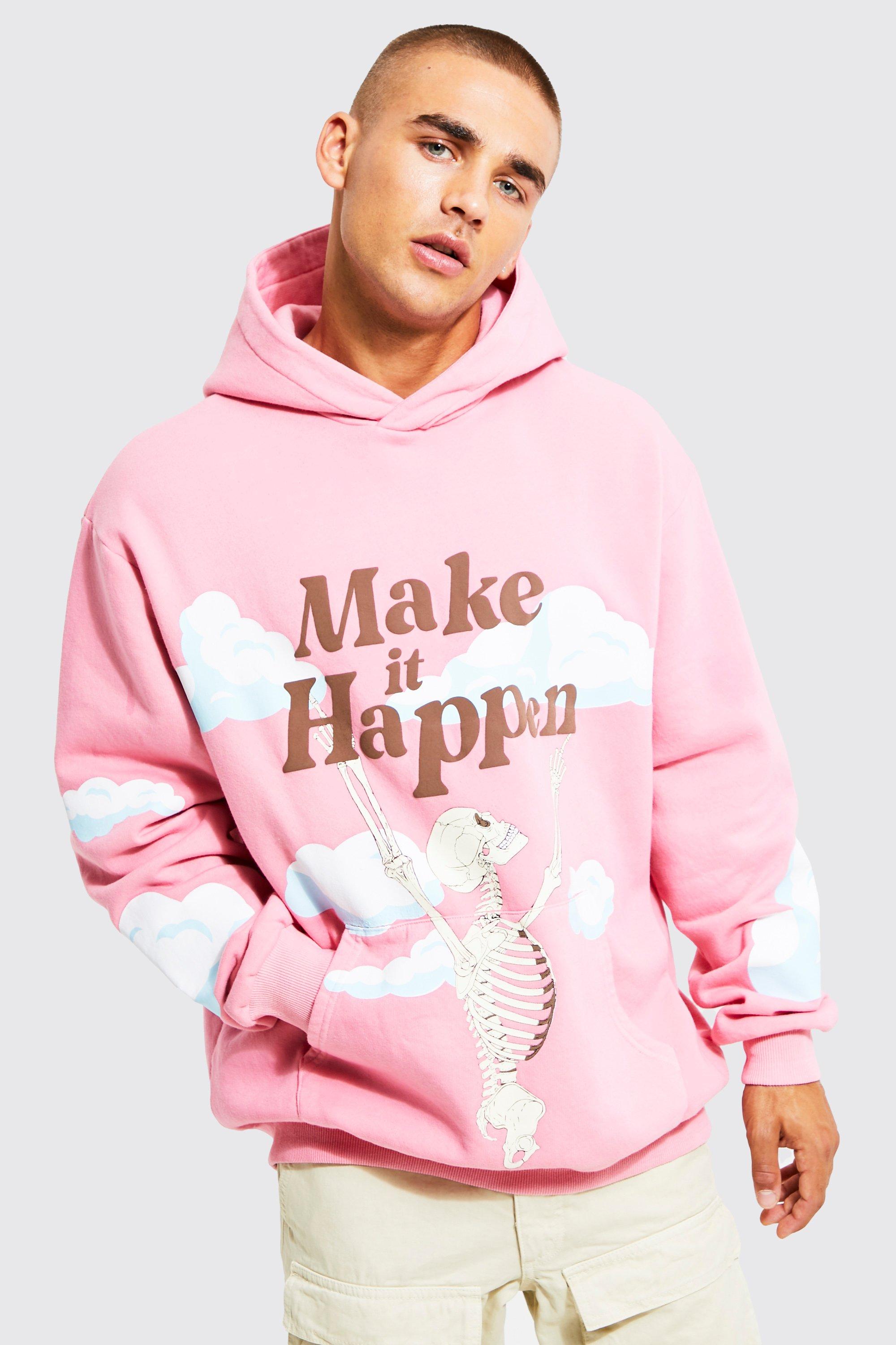 boohooMAN Men's Oversized Graphic Unicorn Jumper