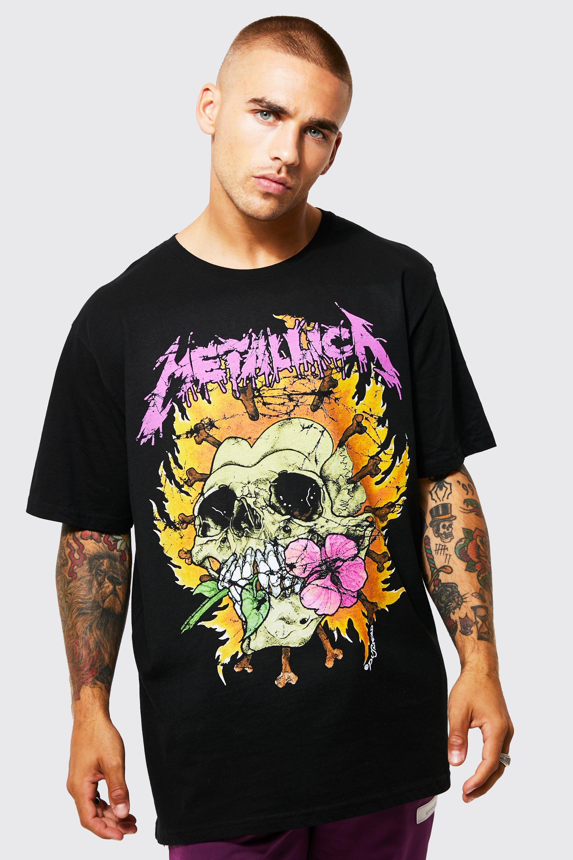 Oversized Metallica License T-shirt | boohooMAN USA