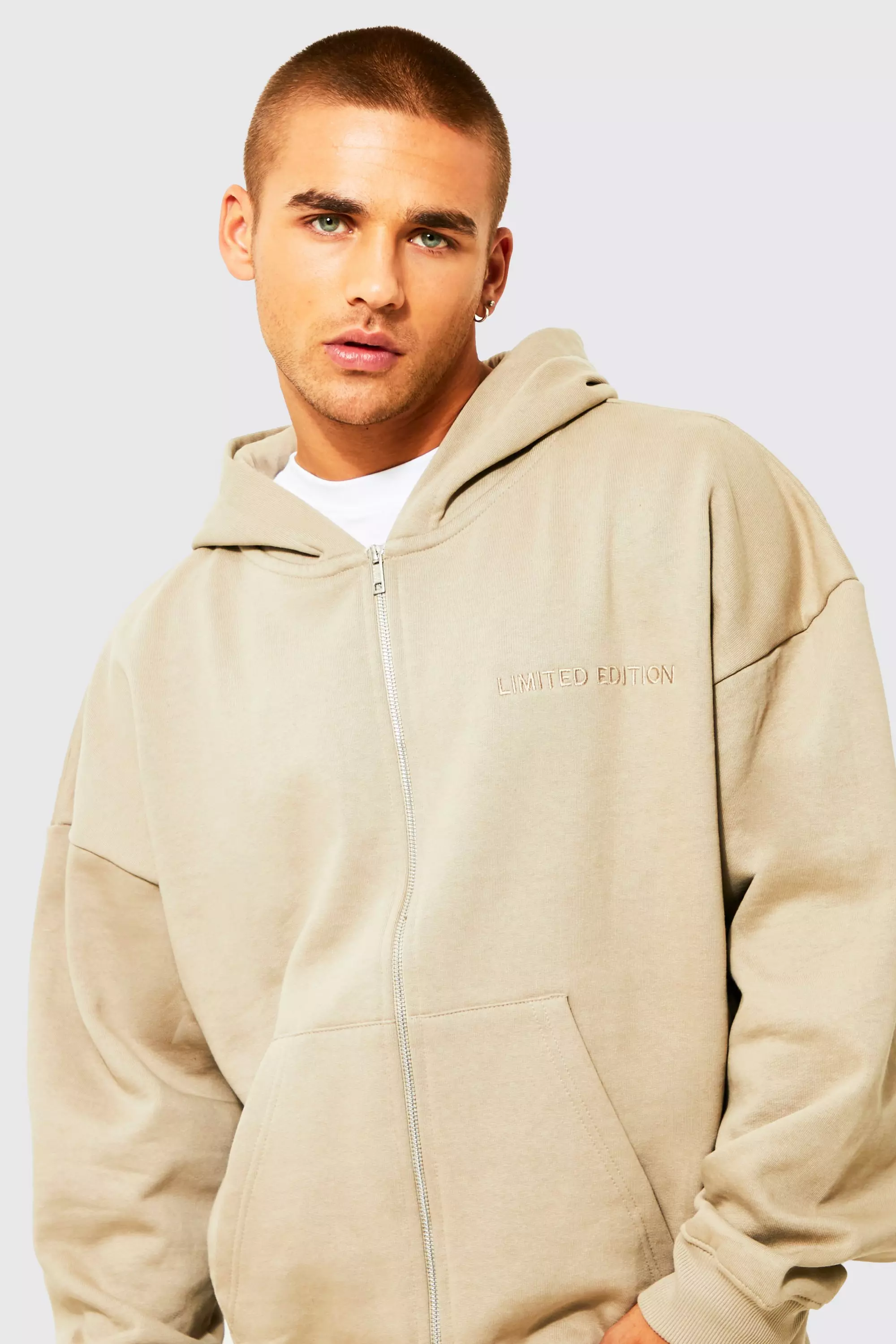 Oversized Heavyweight Zip Hoodie boohooMAN