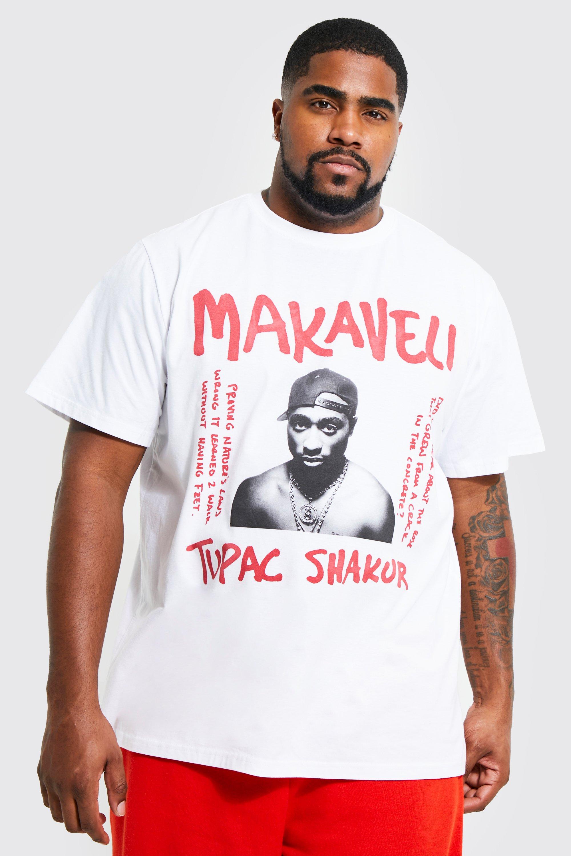 skadedyr spin ært Plus Tupac Text License T-shirt | boohooMAN USA